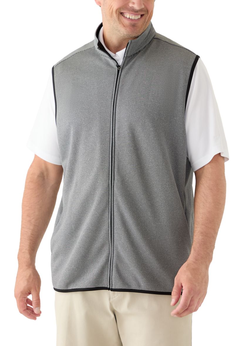 Big & Tall Big and Tall Horizontal Heather Fleece Vest