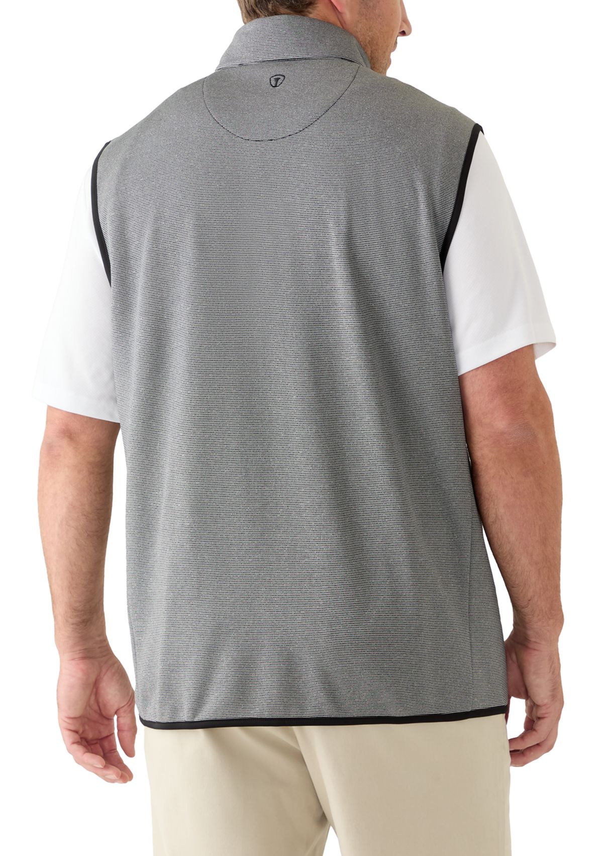 Big & Tall Big and Tall Horizontal Heather Fleece Vest