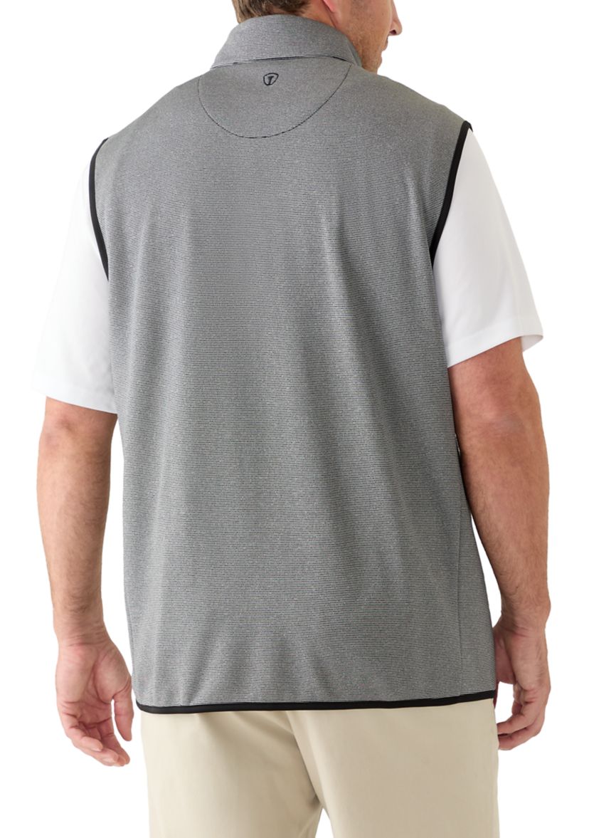 Big & Tall Big and Tall Horizontal Heather Fleece Vest
