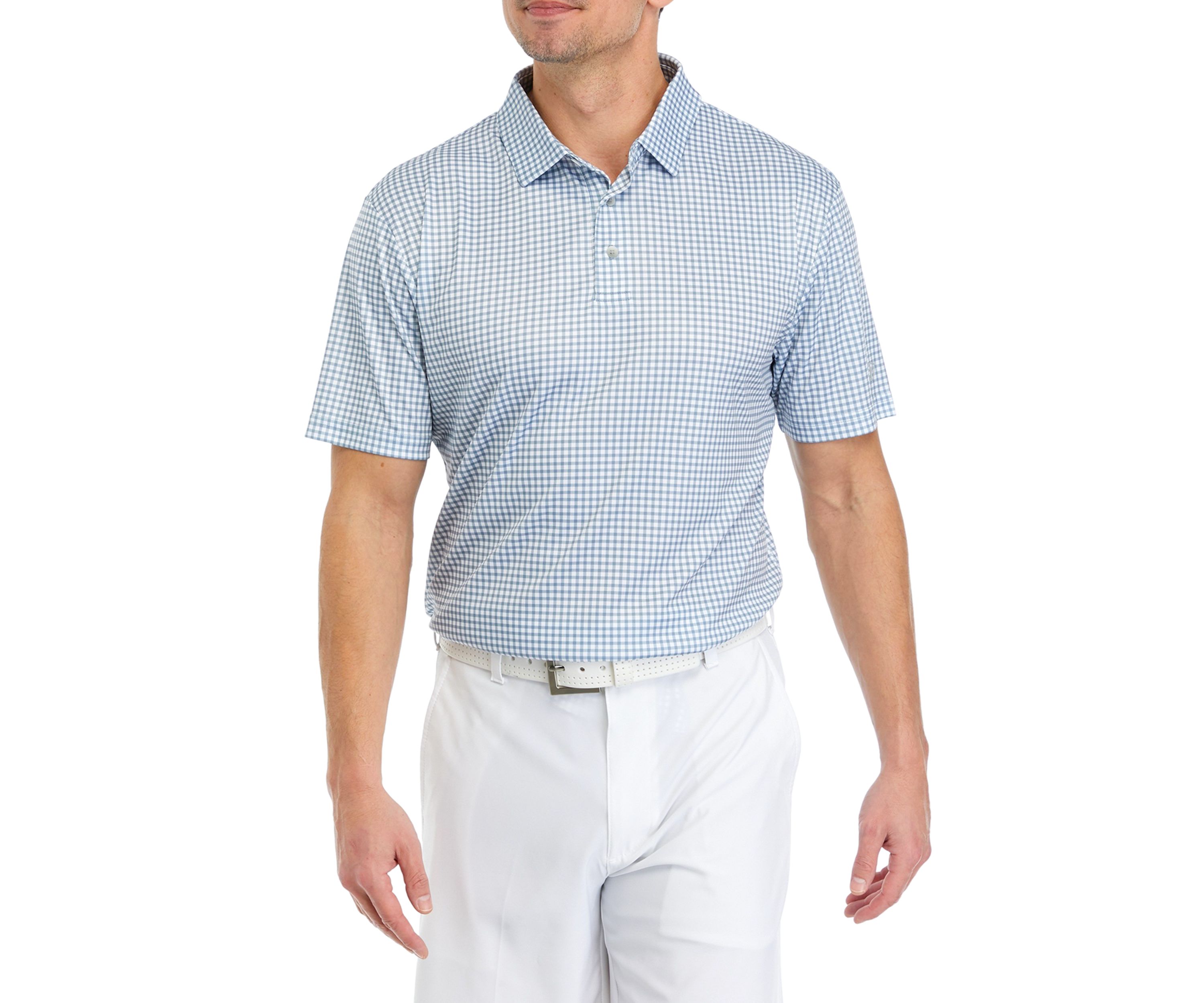 Mens Gingham Polo Shirt