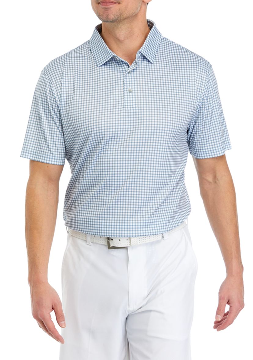 Mens Gingham Polo Shirt