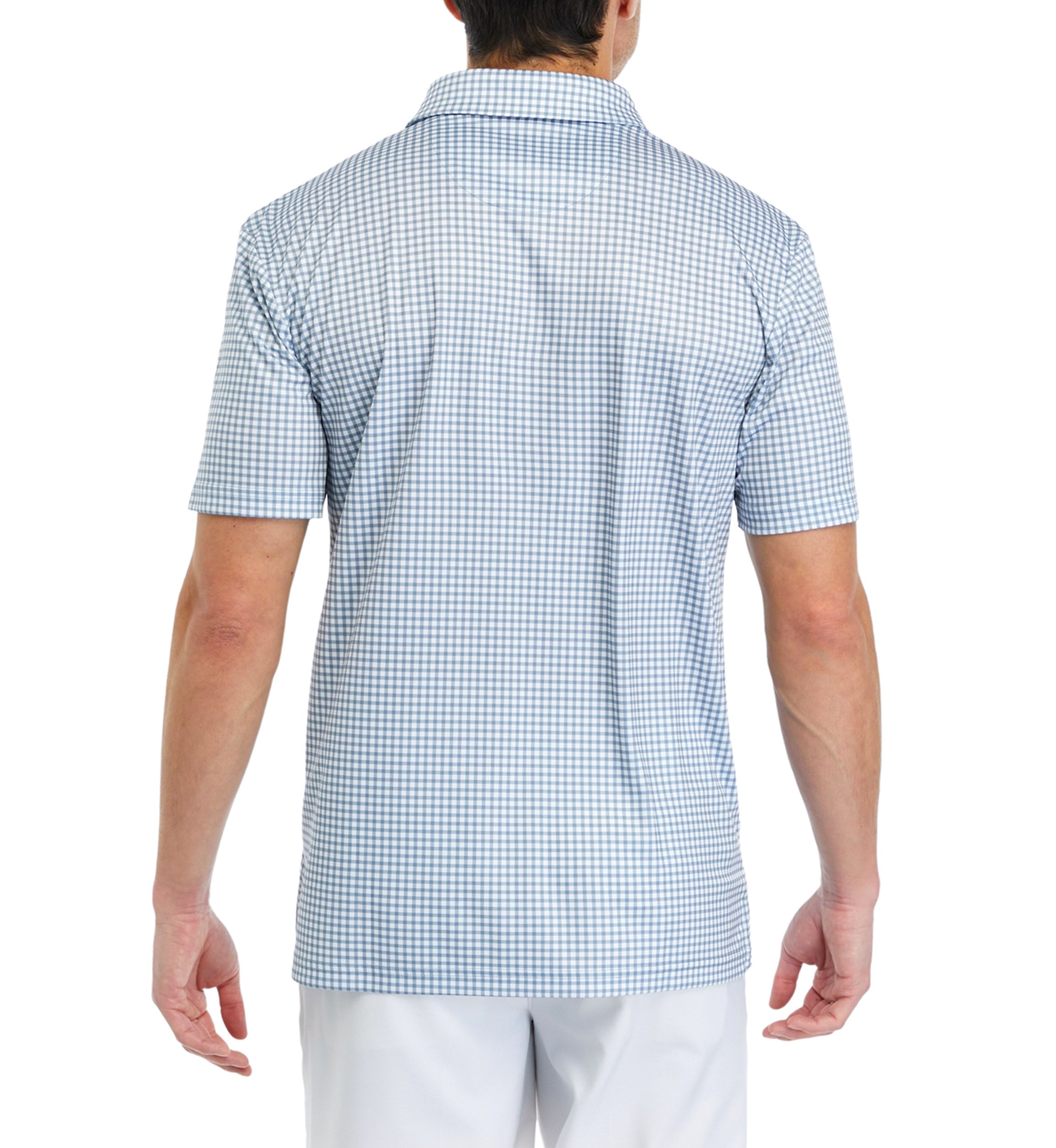 Mens Gingham Polo Shirt