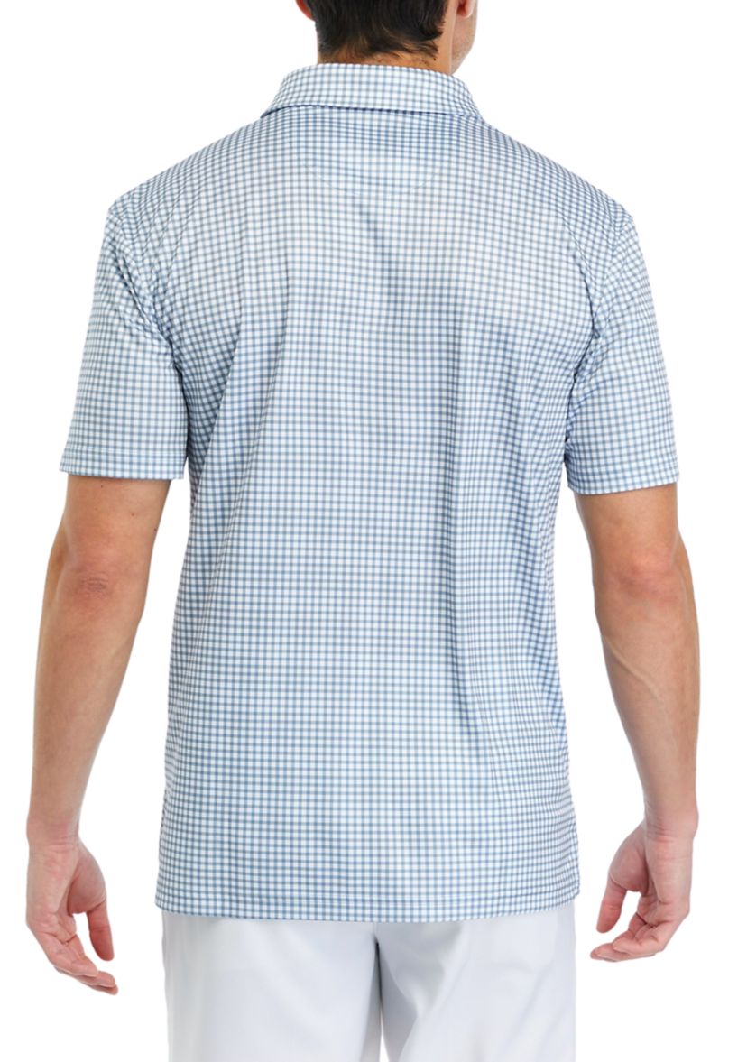 Mens Gingham Polo Shirt