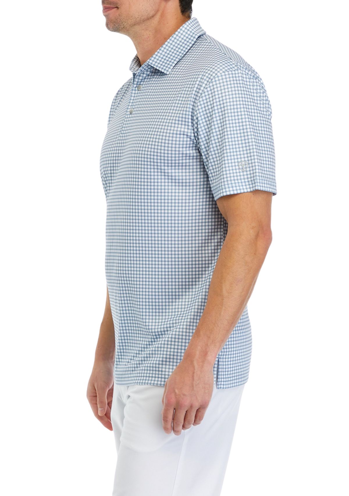 Mens Gingham Polo Shirt