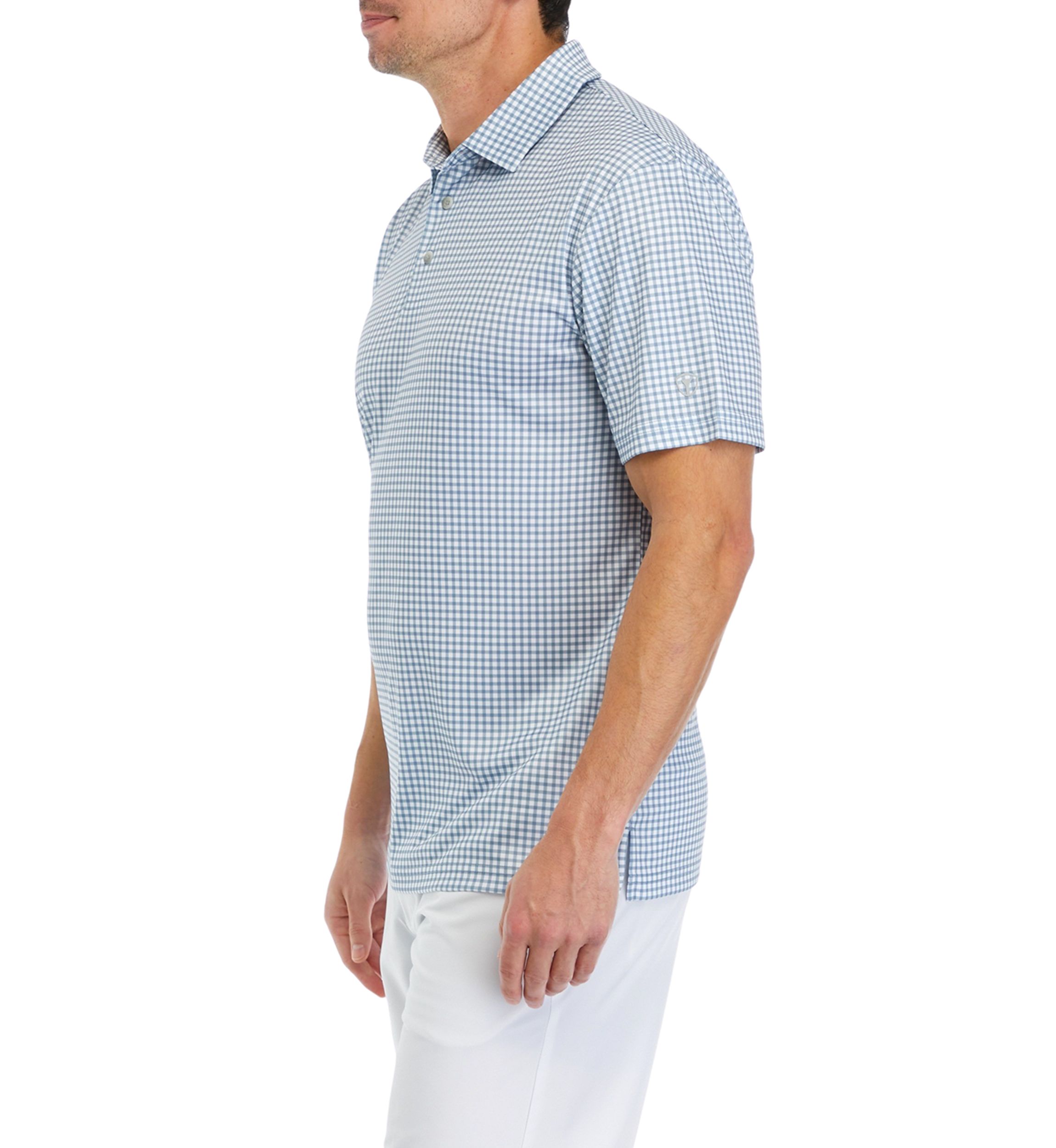 Mens Gingham Polo Shirt