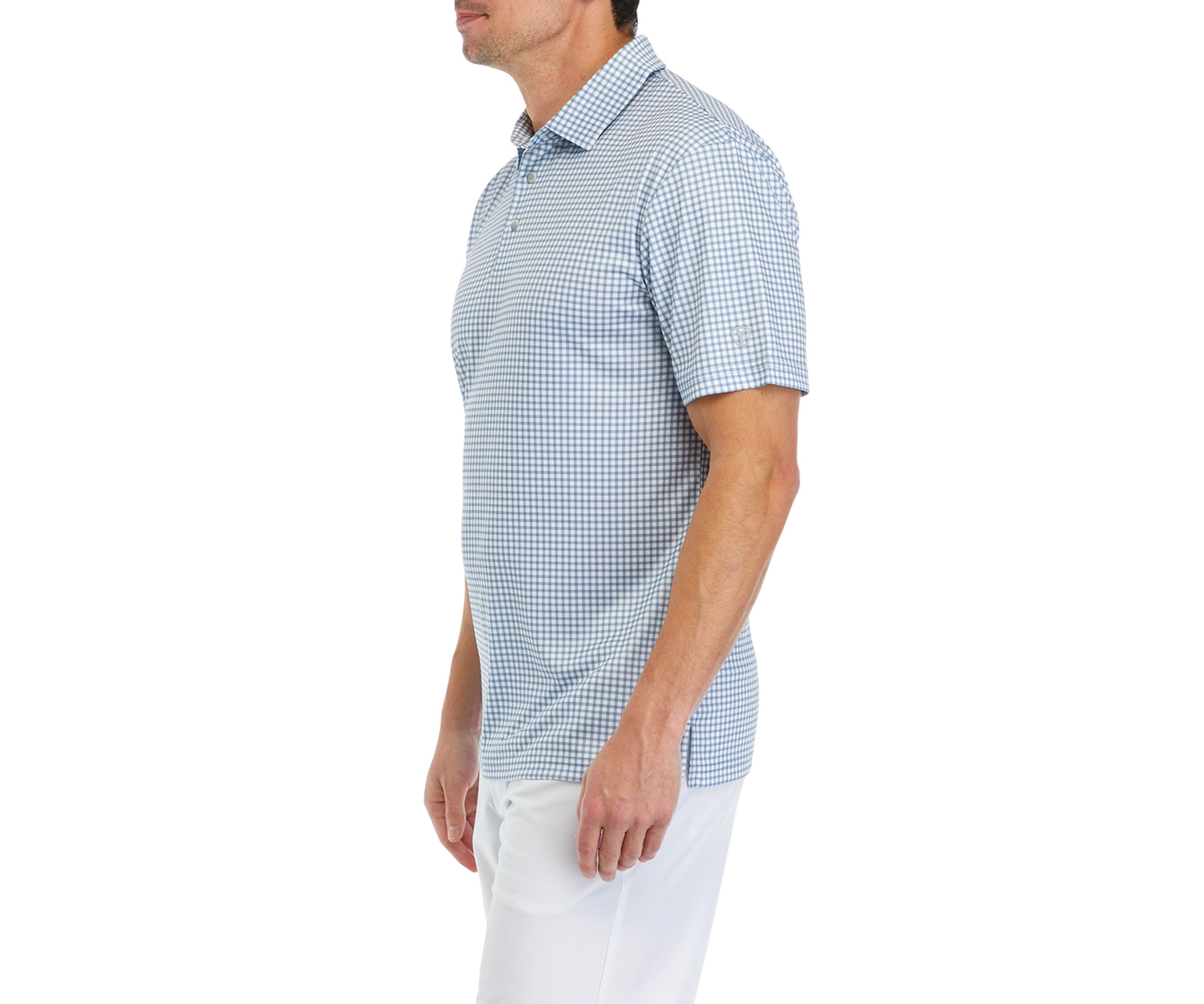 Mens Gingham Polo Shirt