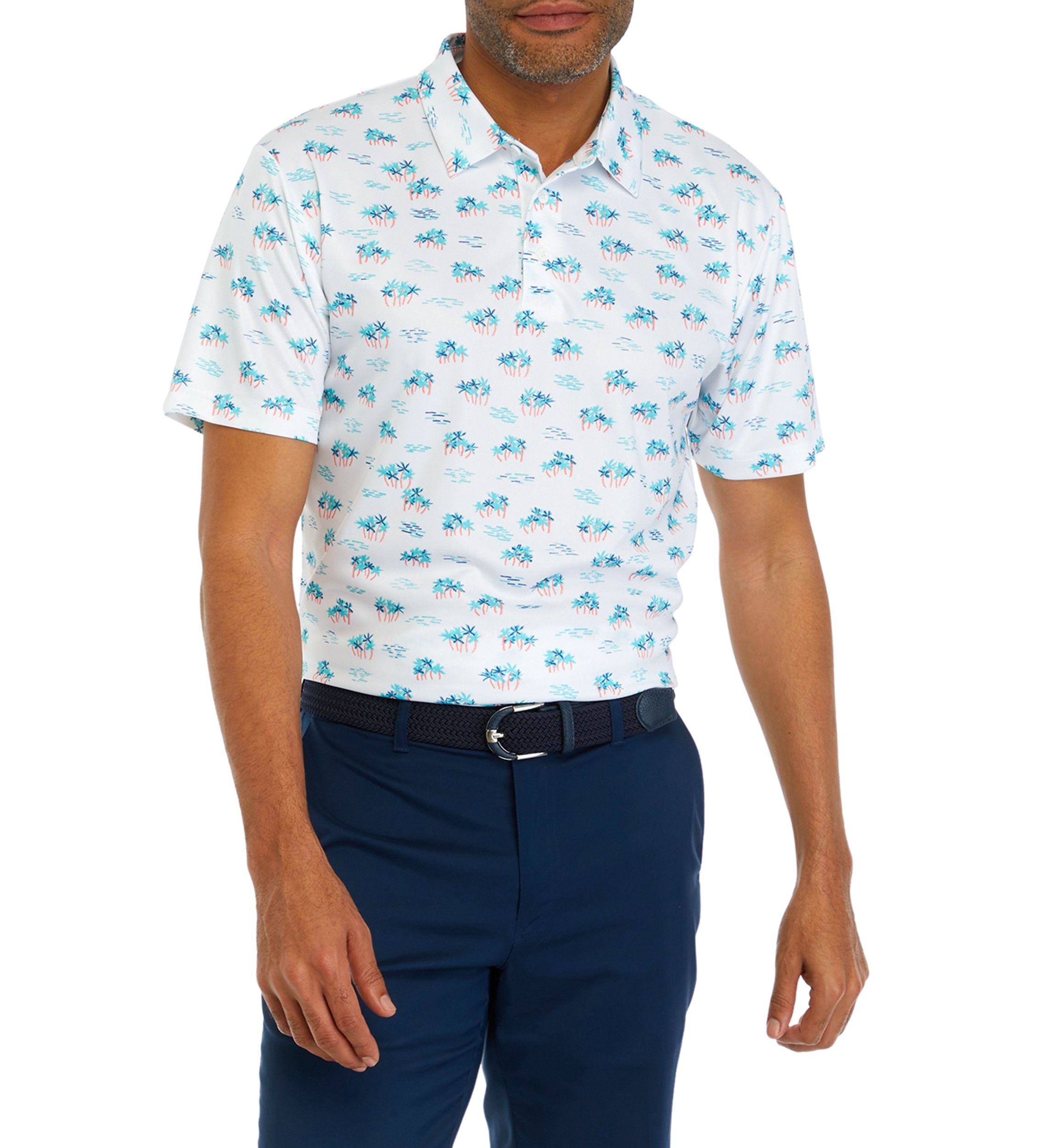 Mens Tropical Conversation Printed Polo Shirt
