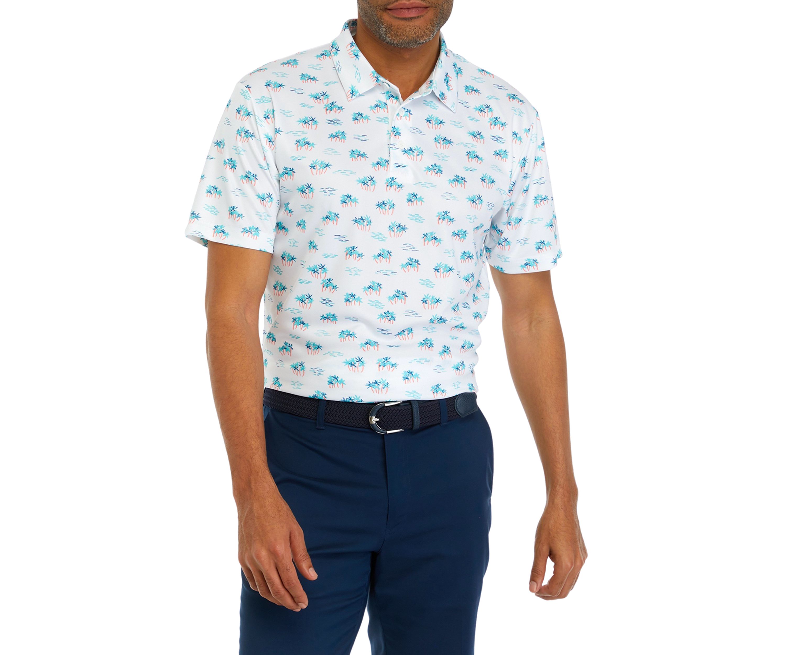 Mens Tropical Conversation Printed Polo Shirt