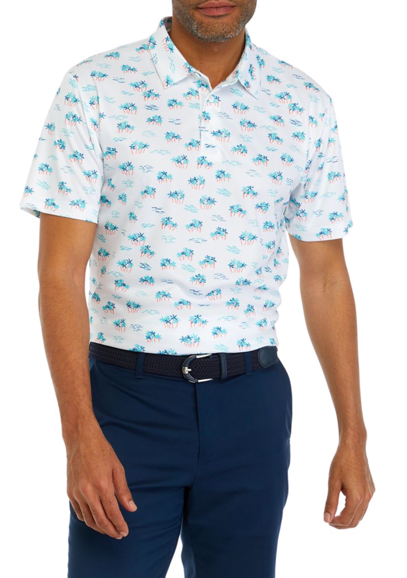 Mens Tropical Conversation Printed Polo Shirt