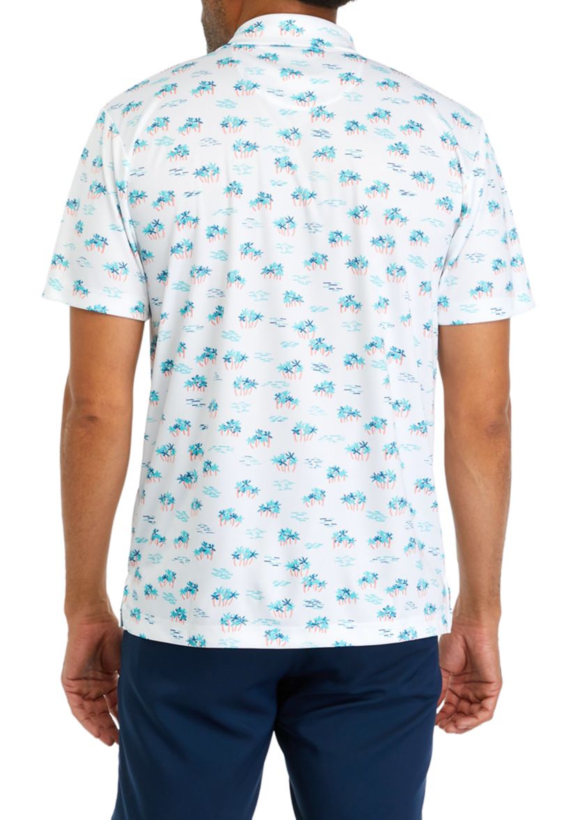 Mens Tropical Conversation Printed Polo Shirt