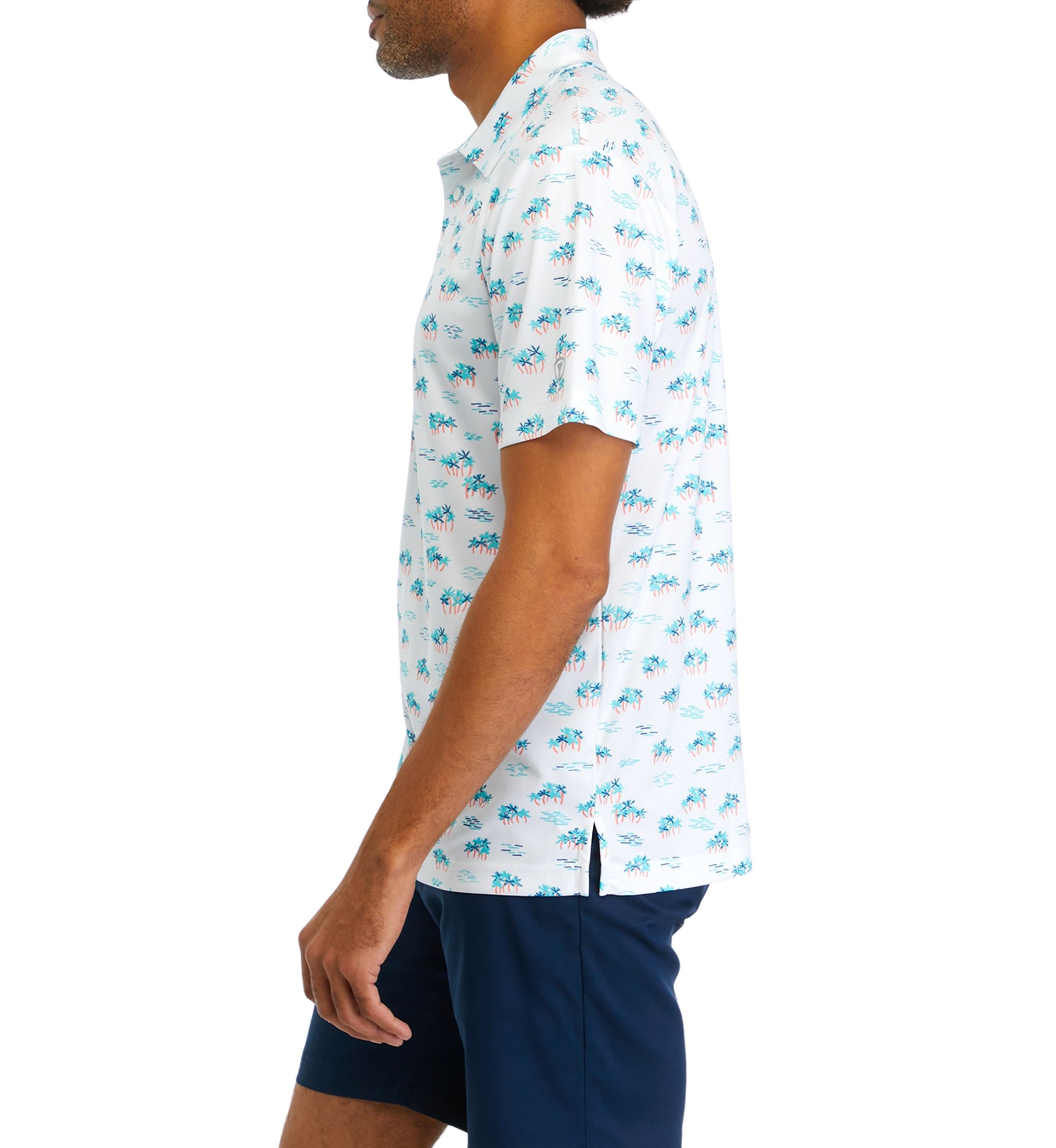 Mens Tropical Conversation Printed Polo Shirt