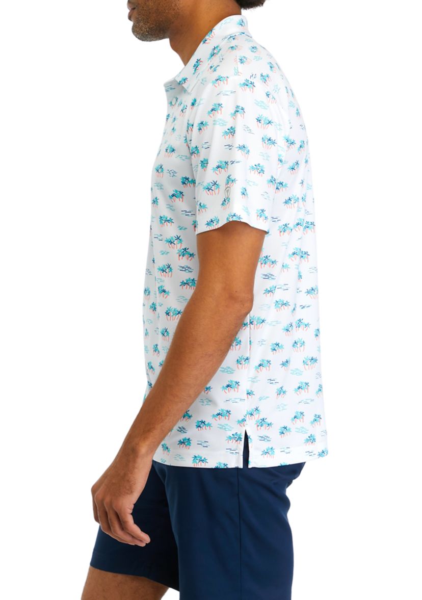 Mens Tropical Conversation Printed Polo Shirt