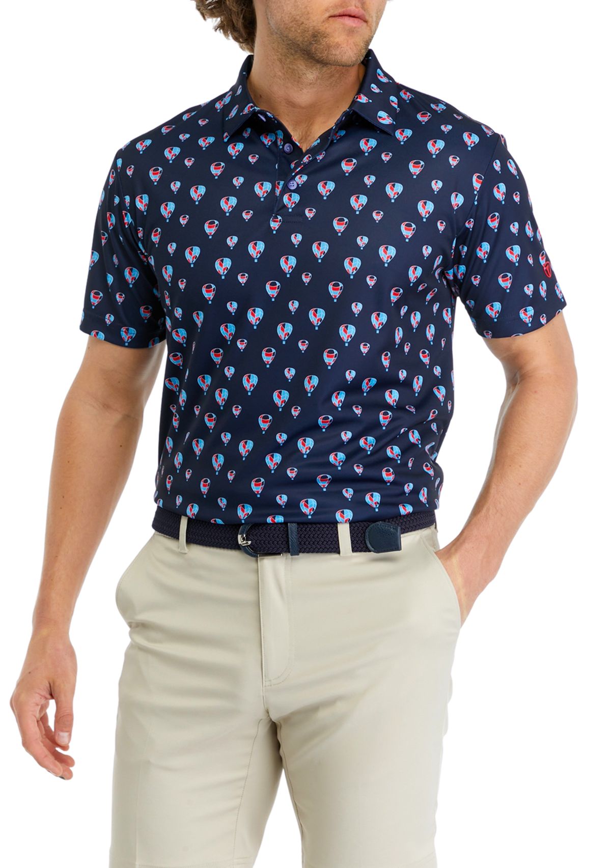 Mens Balloon Printed Polo Shirt