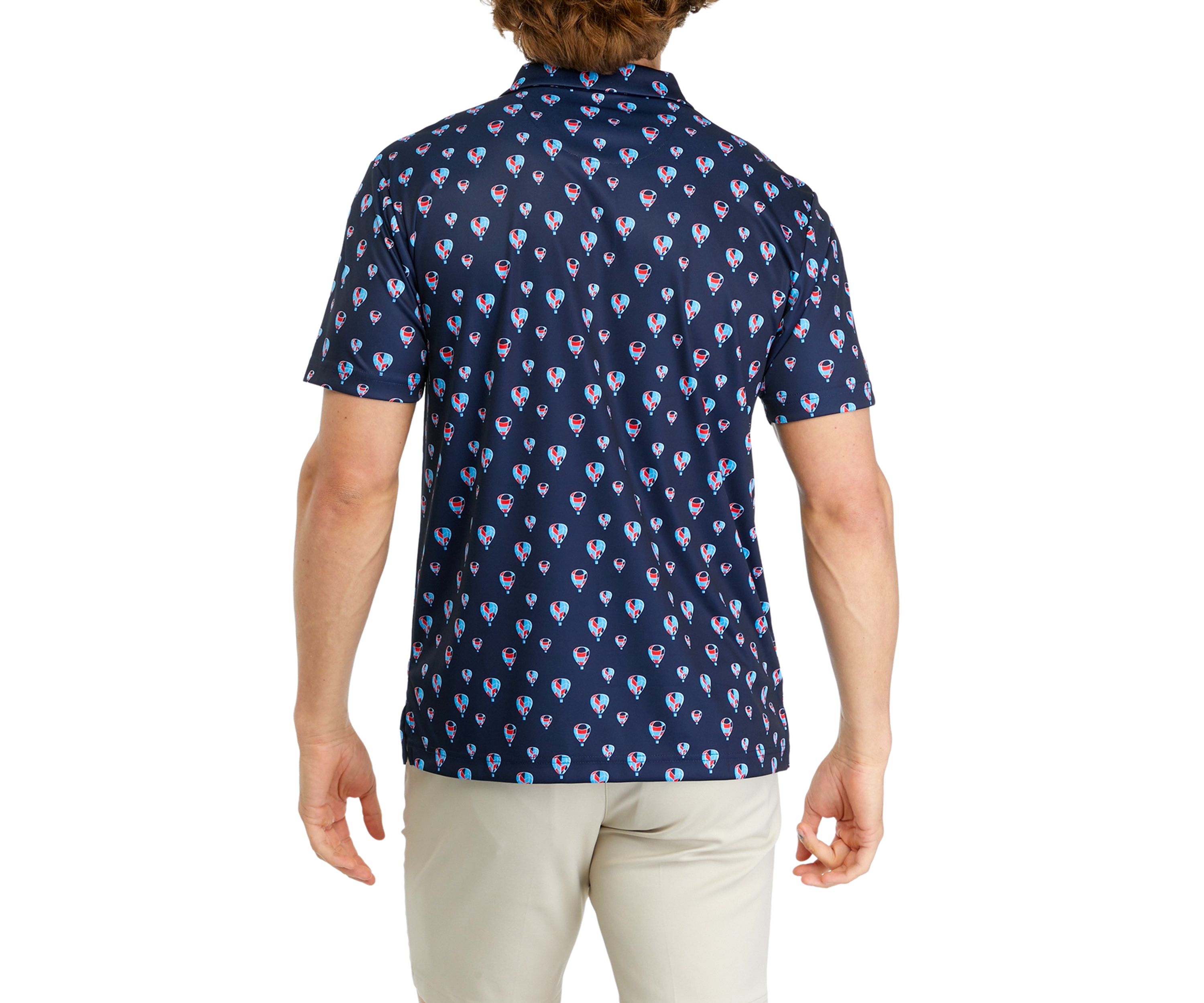 Mens Balloon Printed Polo Shirt