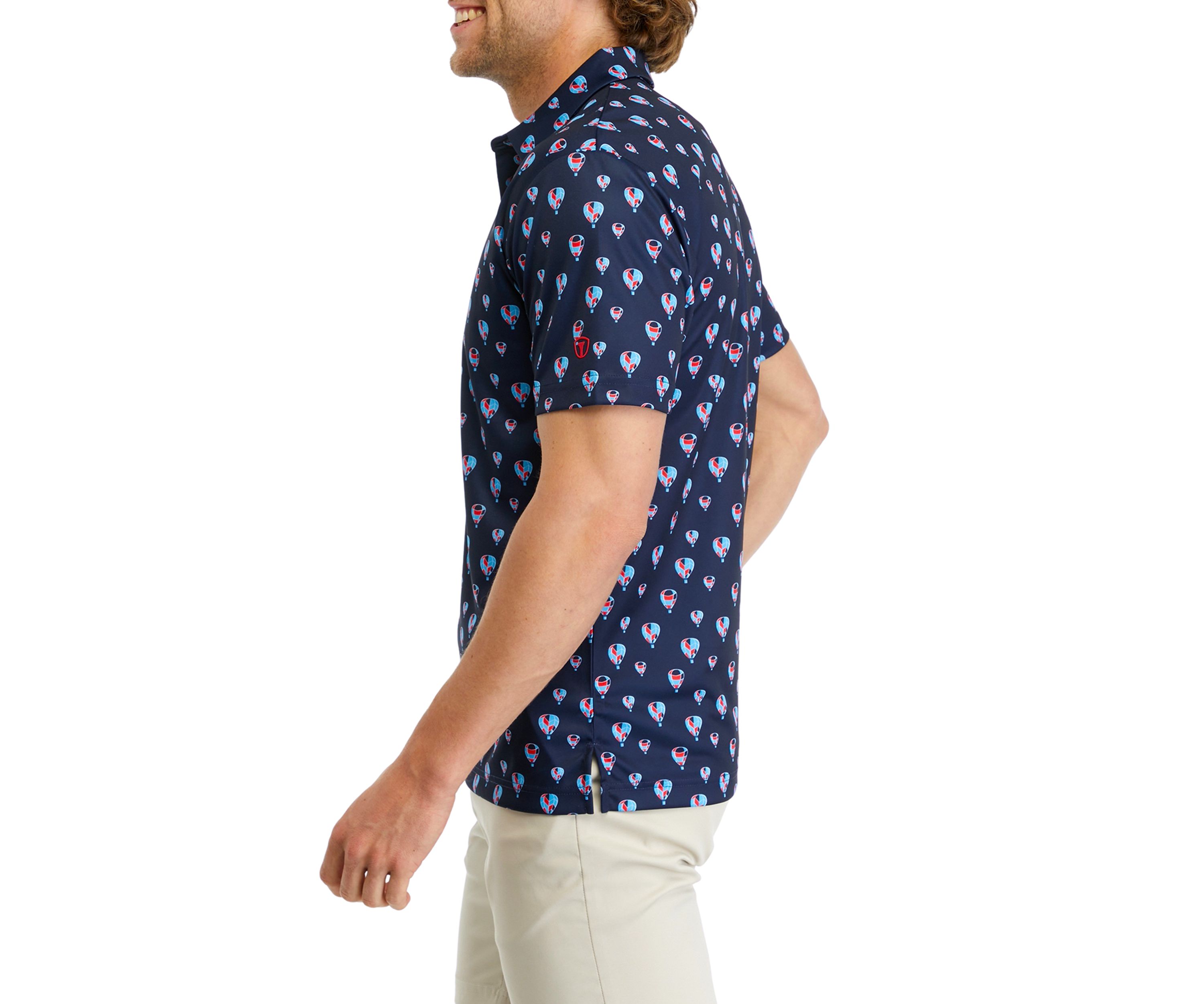 Mens Balloon Printed Polo Shirt