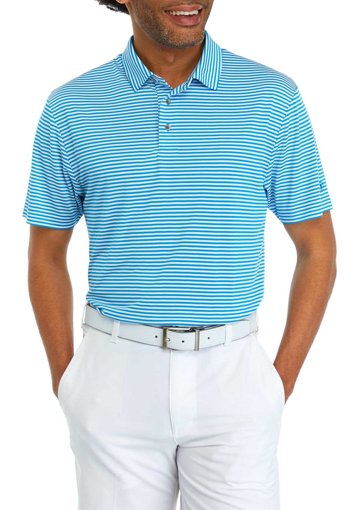 Mens Feeder Striped Summer Polo Shirt