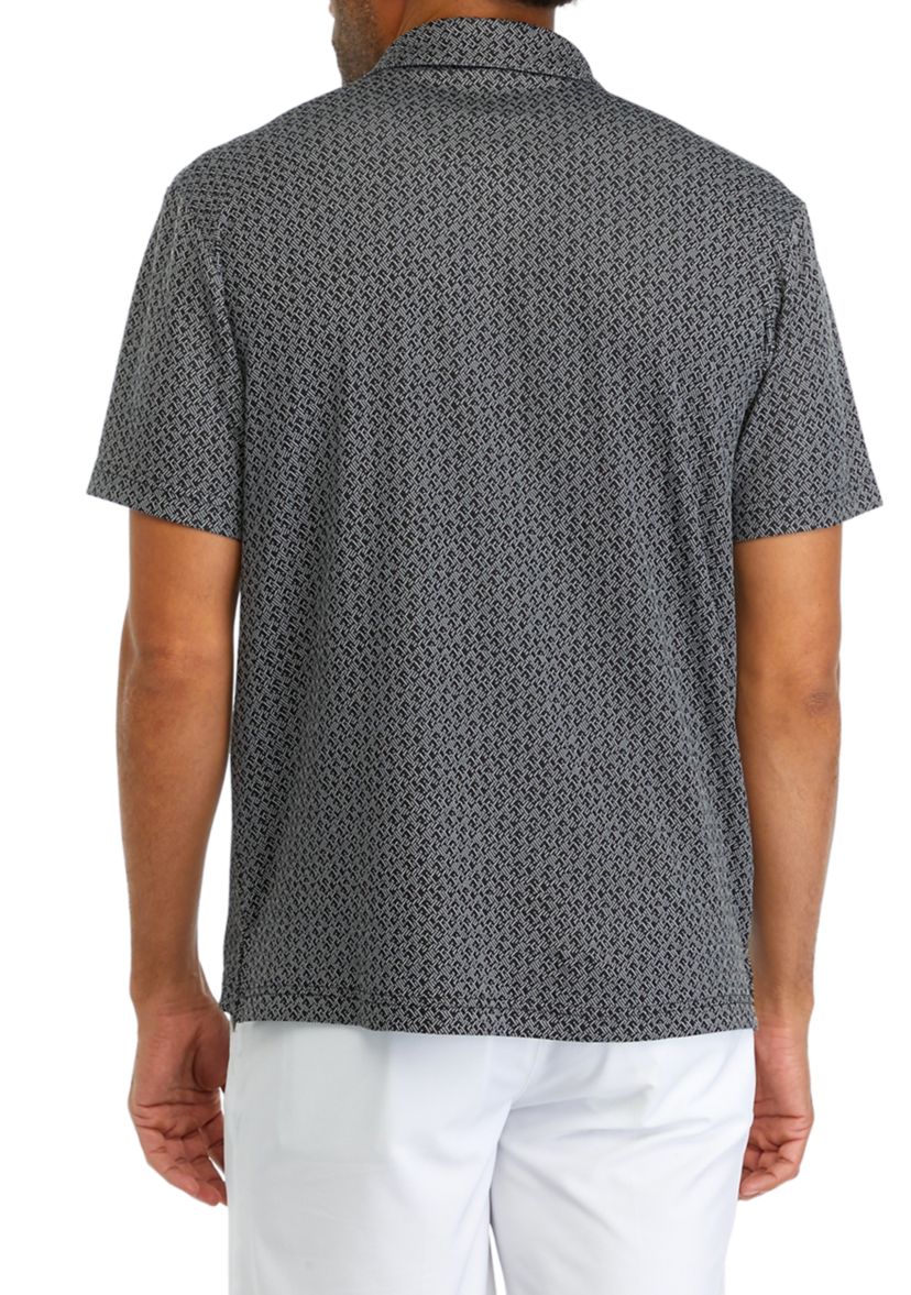 Mens Jaquard Printed Polo Shirt