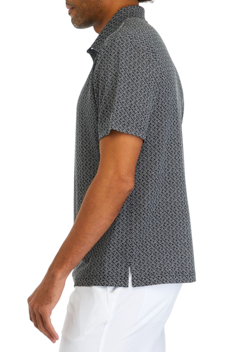 Mens Jaquard Printed Polo Shirt