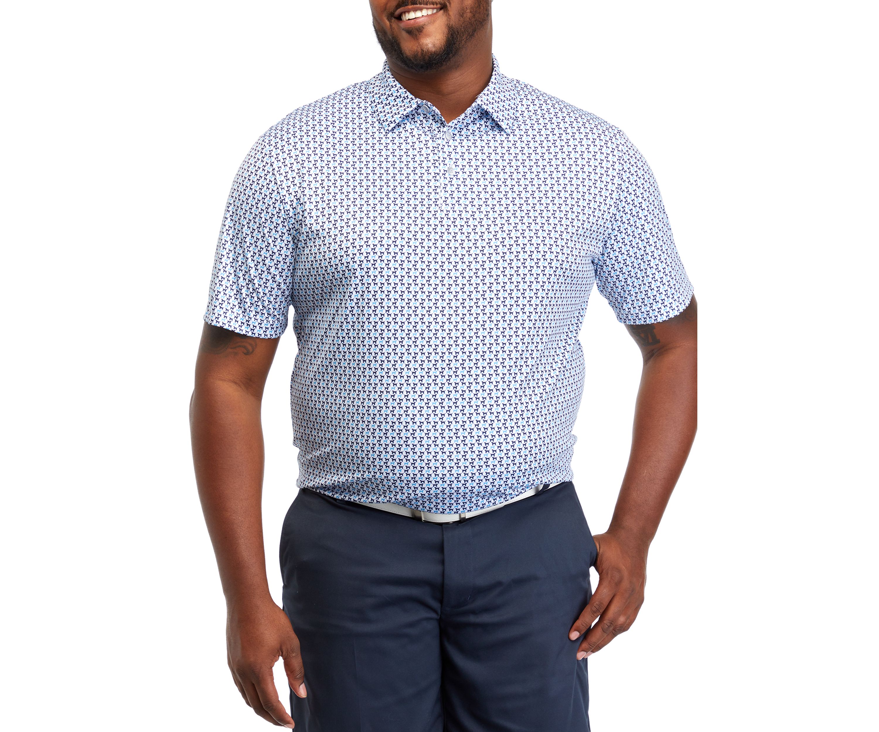 Big & Tall Short Sleeve Labrador Print Polo Shirt