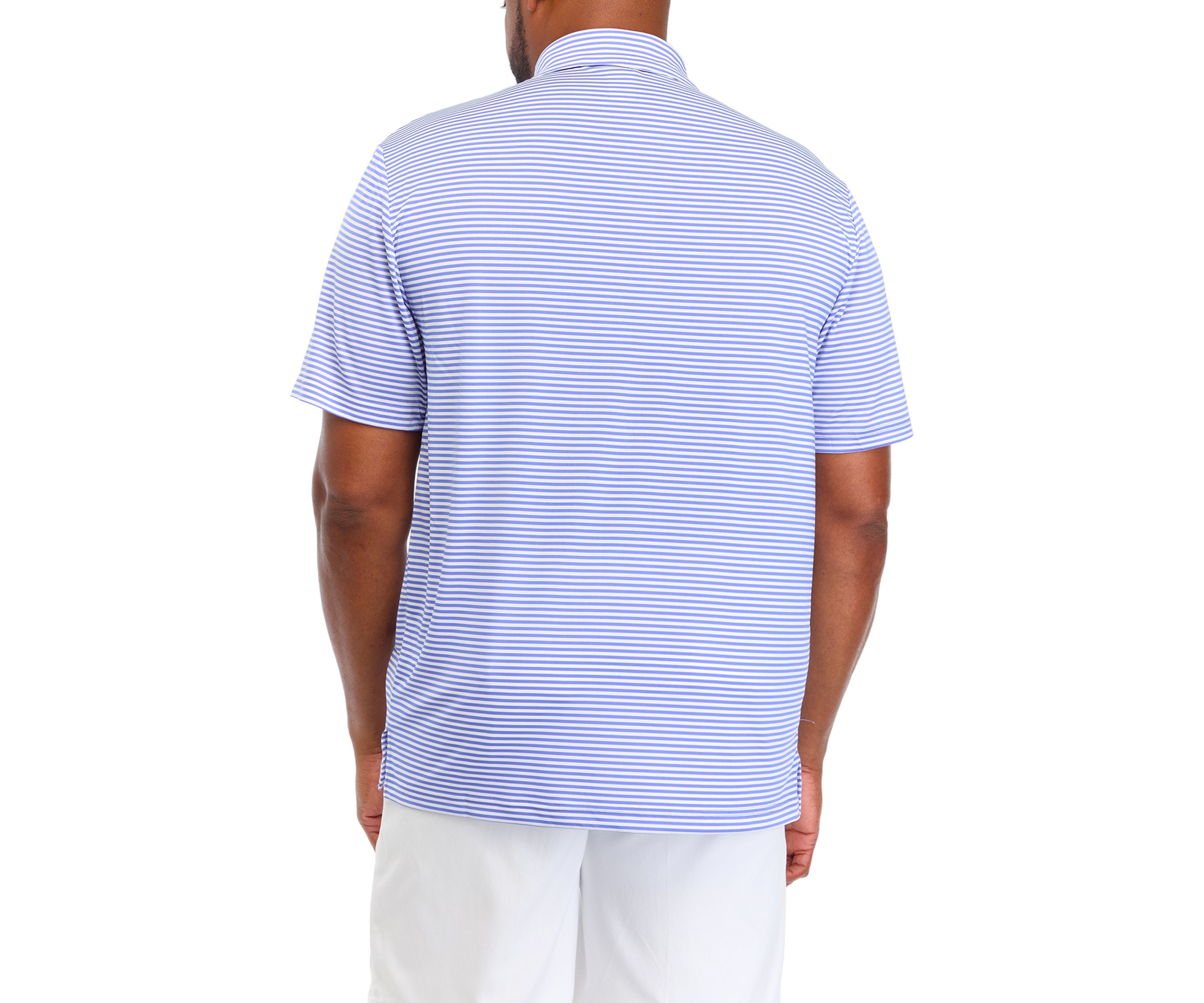Big & Tall Short Sleeve Fashion Feeder Stripe Polo Shirt