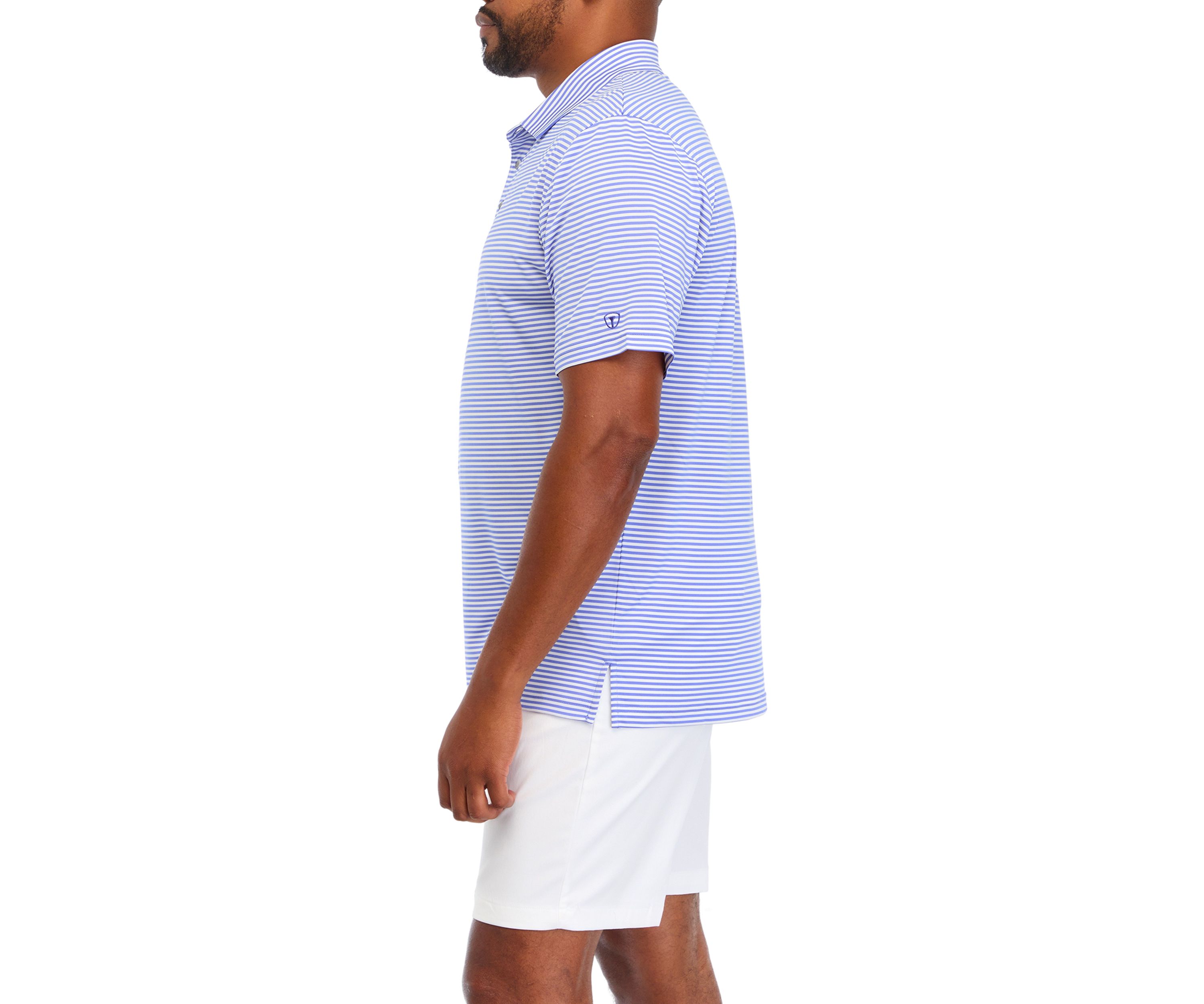 Big & Tall Short Sleeve Fashion Feeder Stripe Polo Shirt