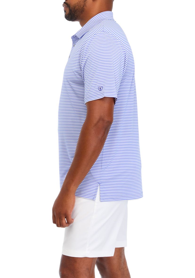Big & Tall Short Sleeve Fashion Feeder Stripe Polo Shirt