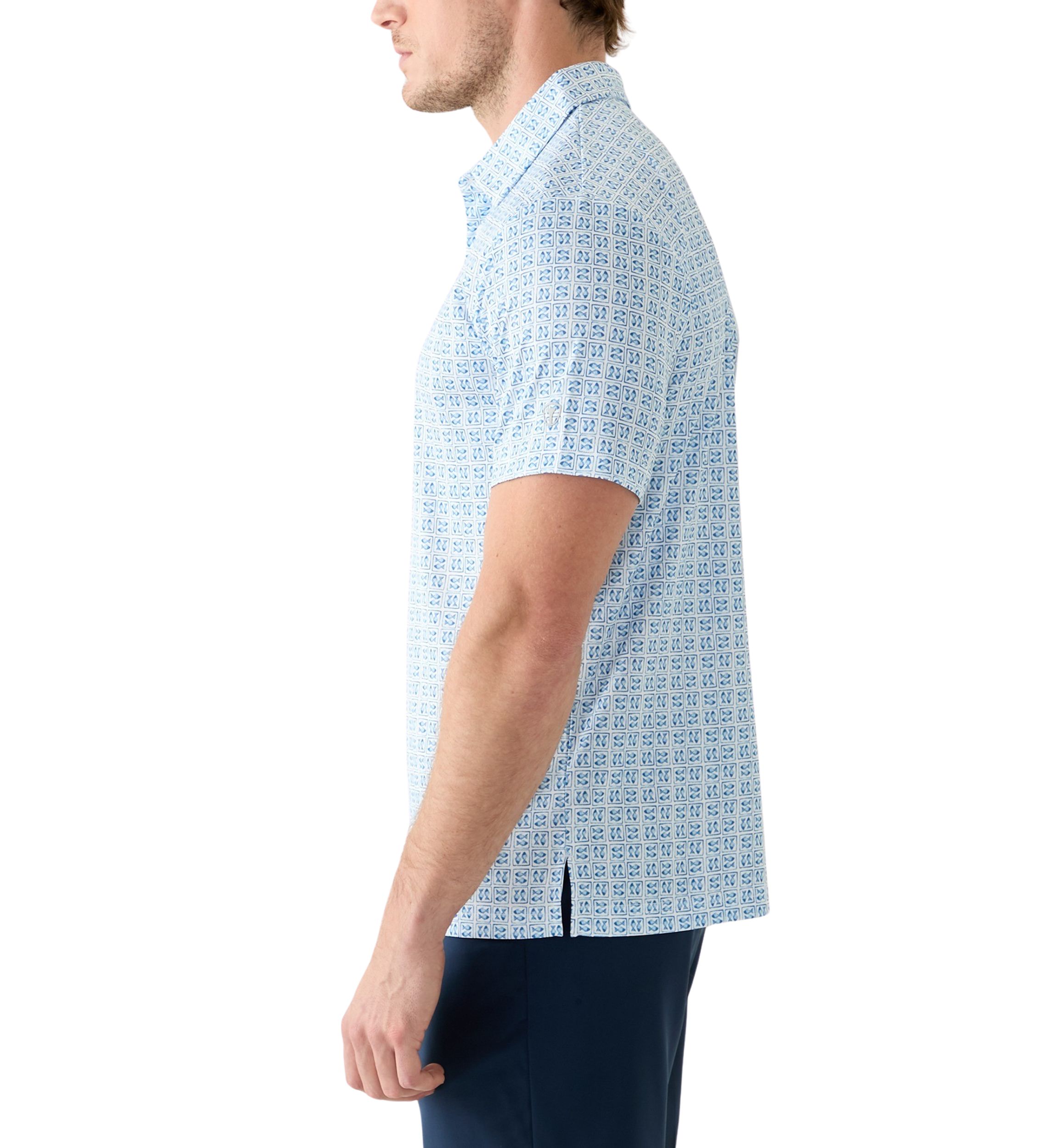 Mens Nautical Post Card Polo Shirt