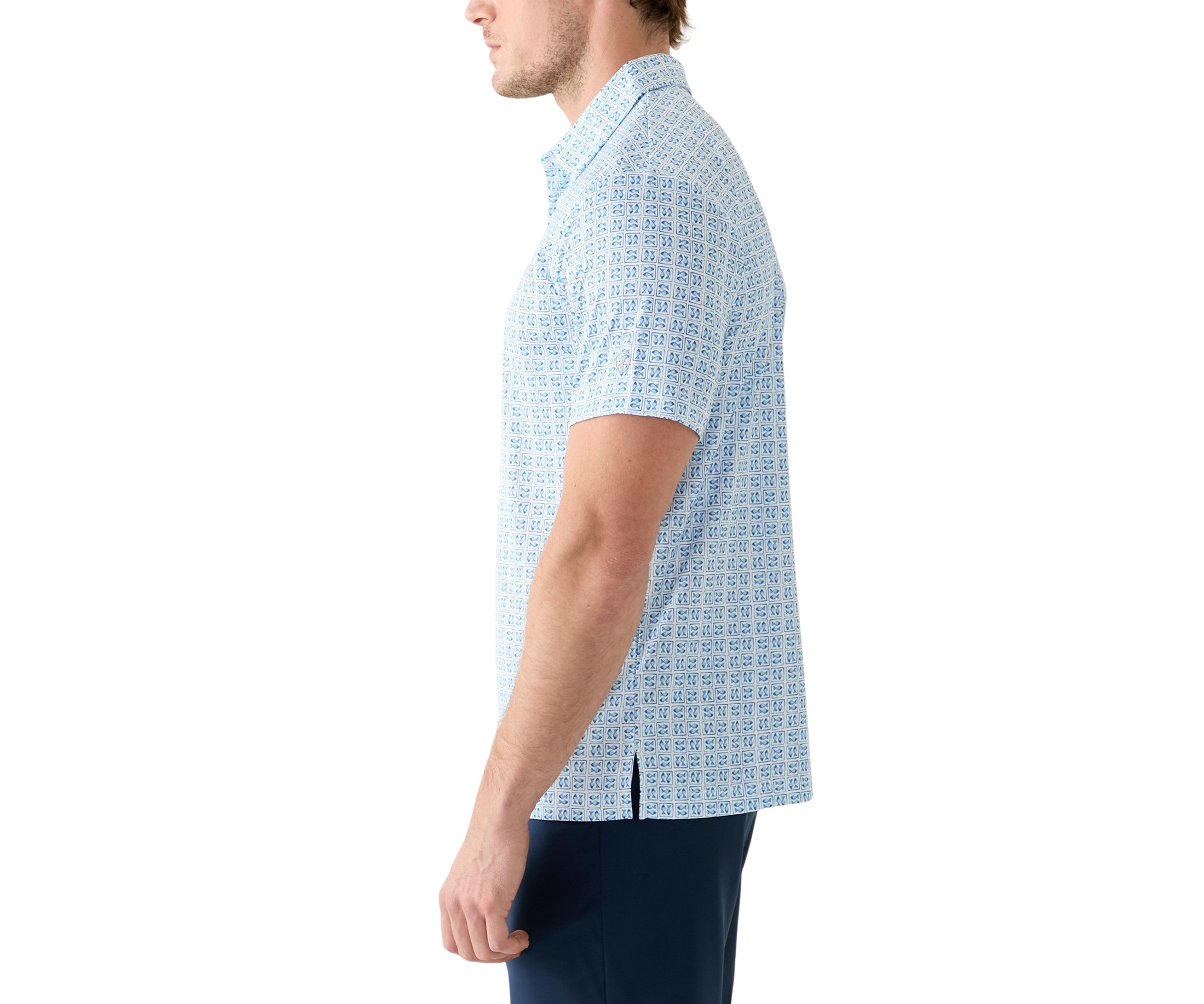 Mens Nautical Post Card Polo Shirt
