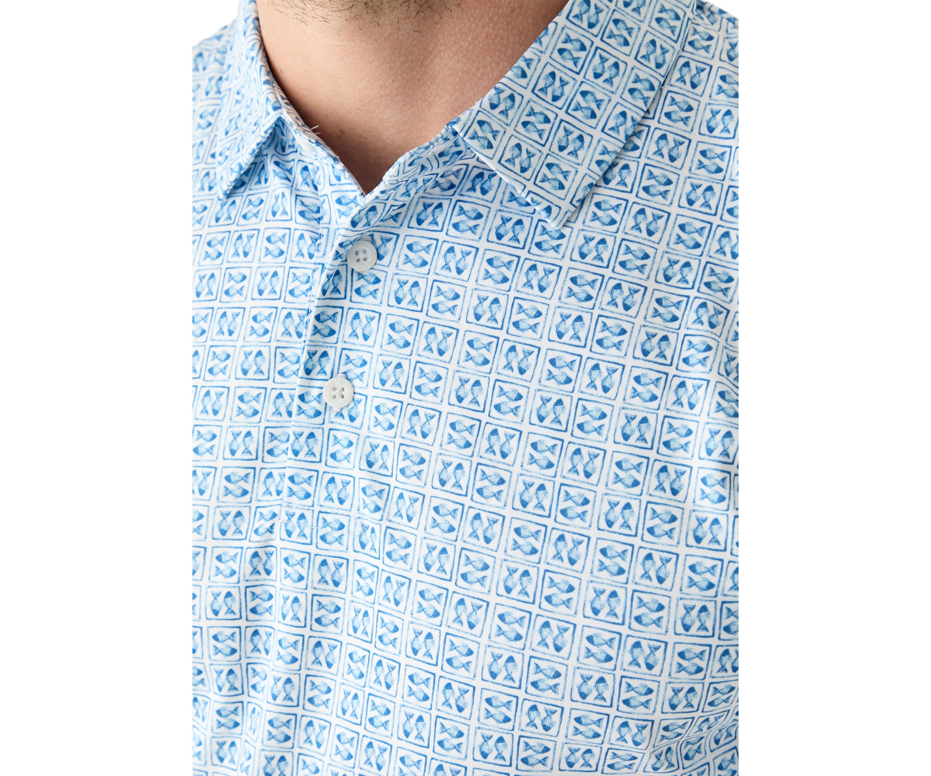 Mens Nautical Post Card Polo Shirt