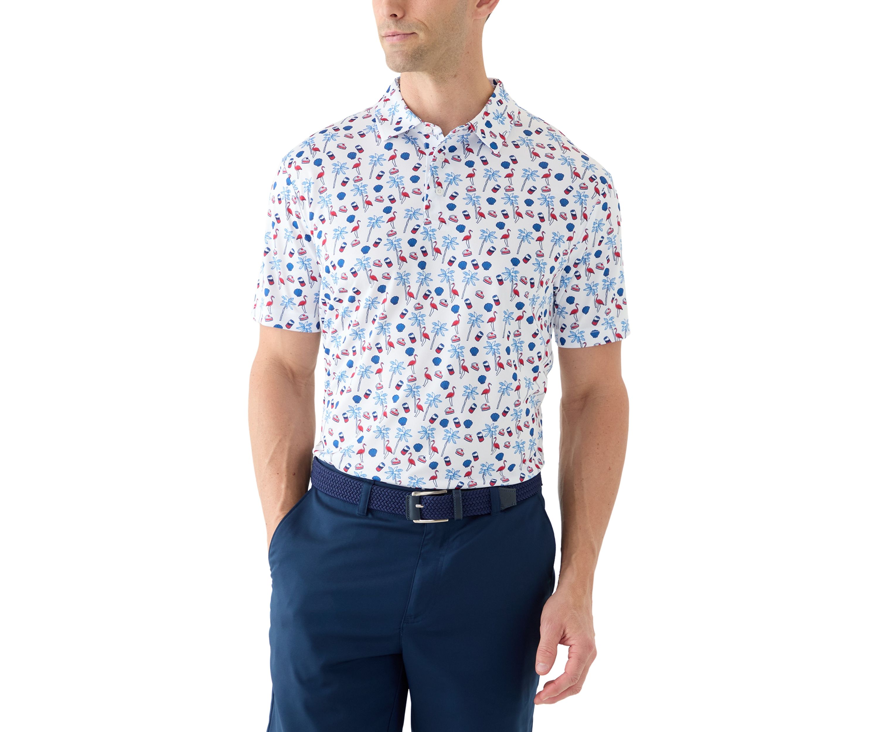 Mens Americana Summer Printed Polo Shirt