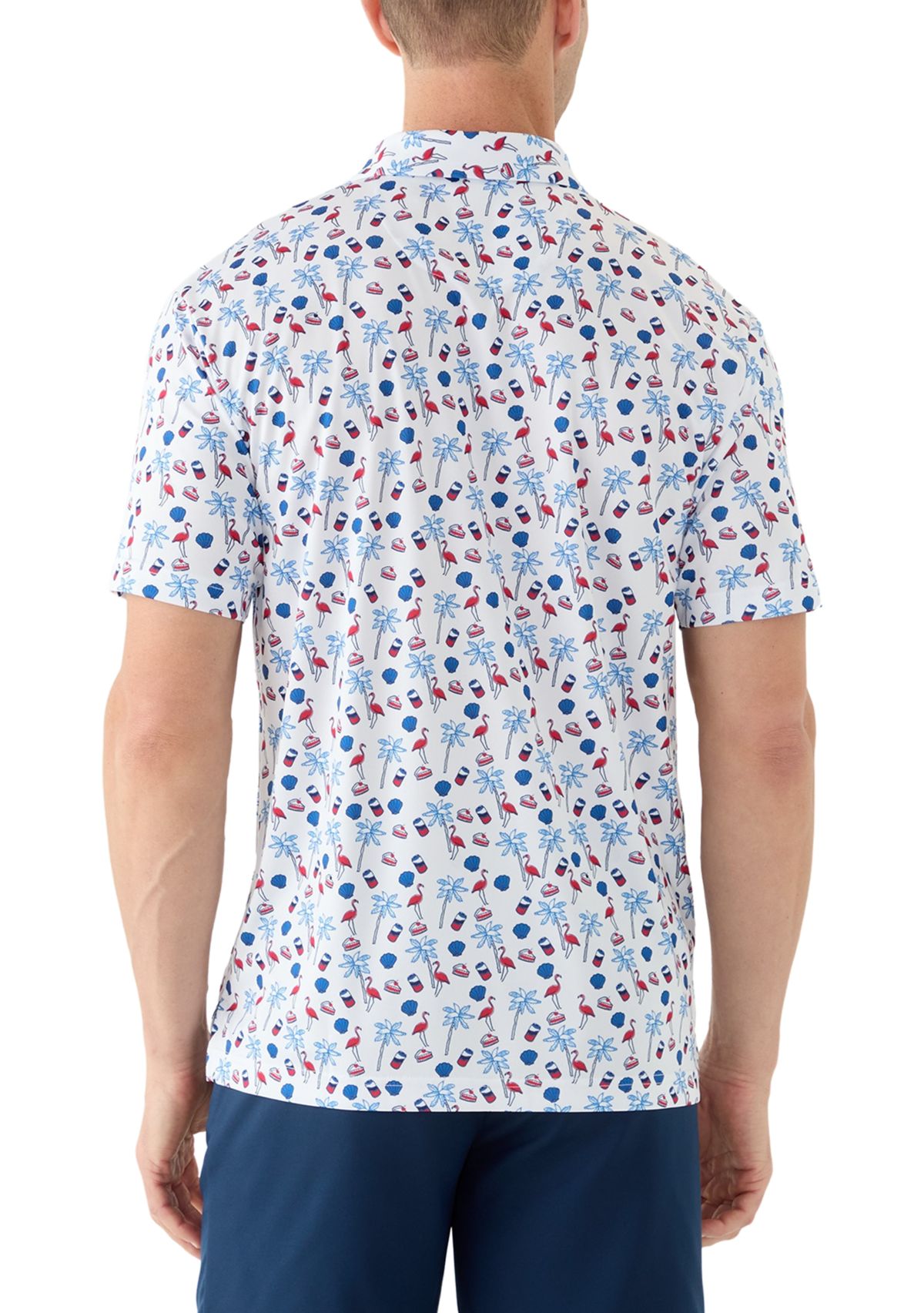 Mens Americana Summer Printed Polo Shirt
