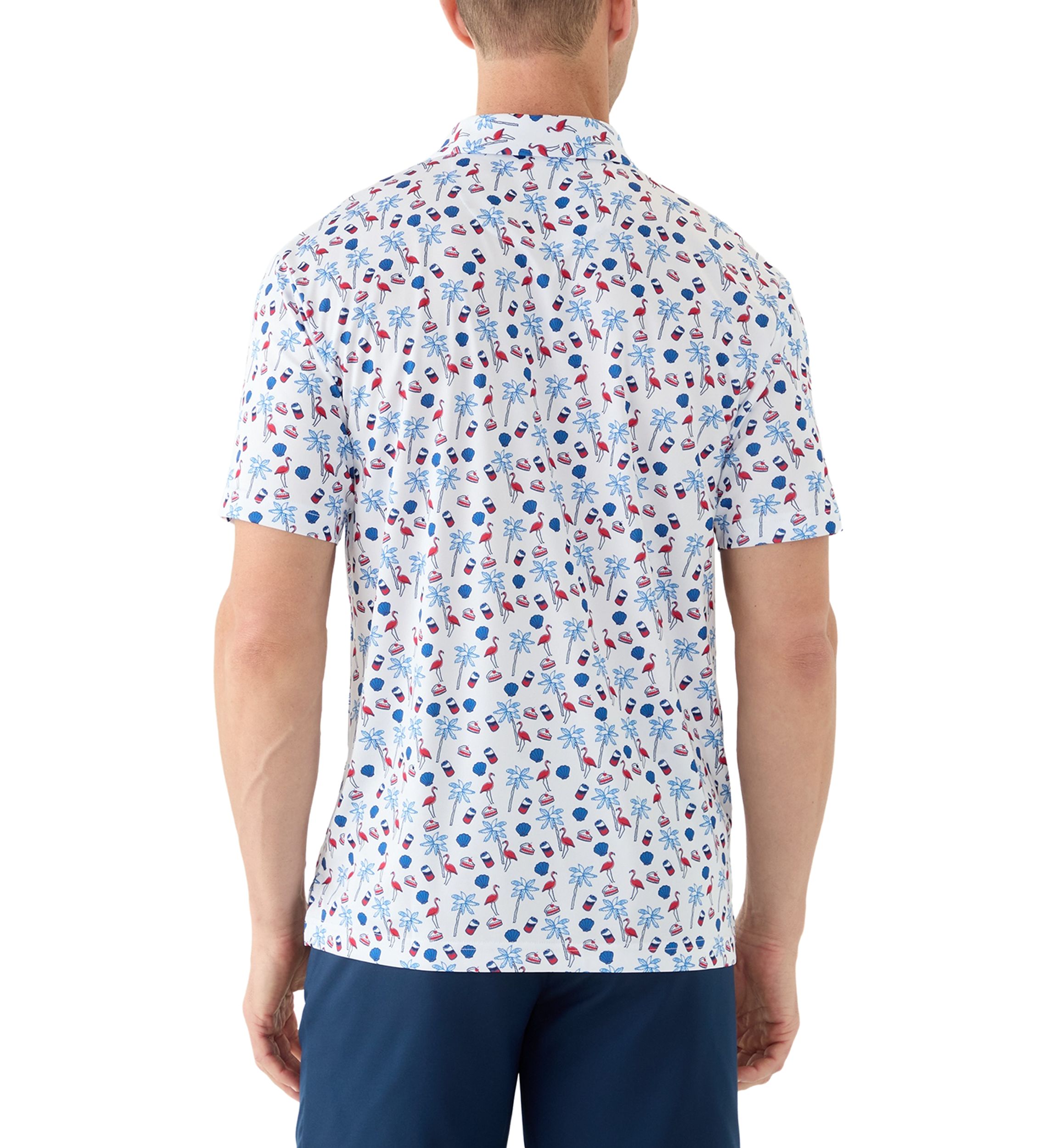 Mens Americana Summer Printed Polo Shirt