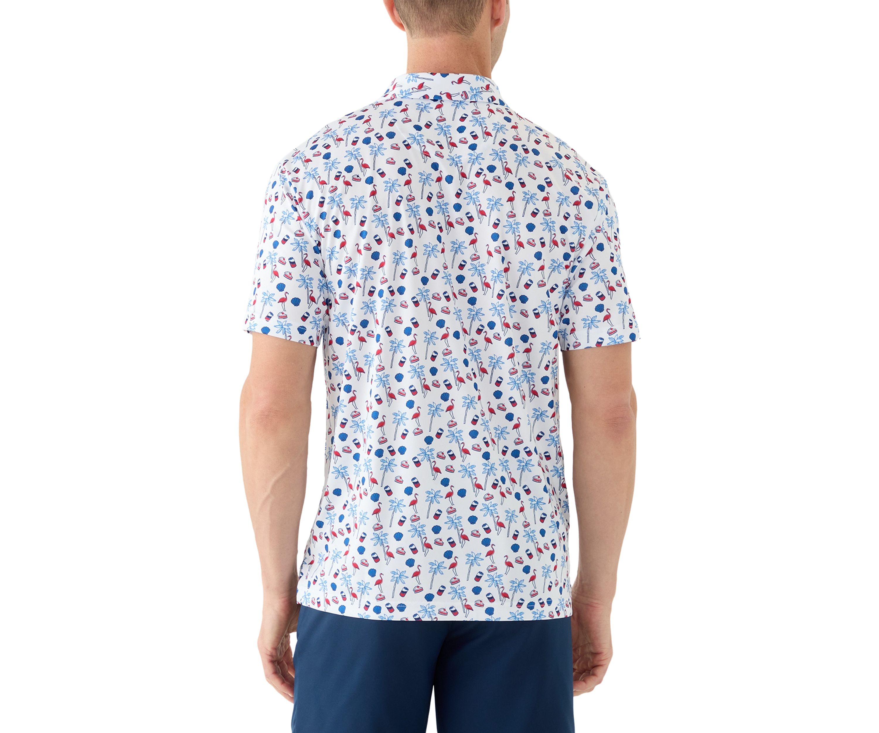 Mens Americana Summer Printed Polo Shirt