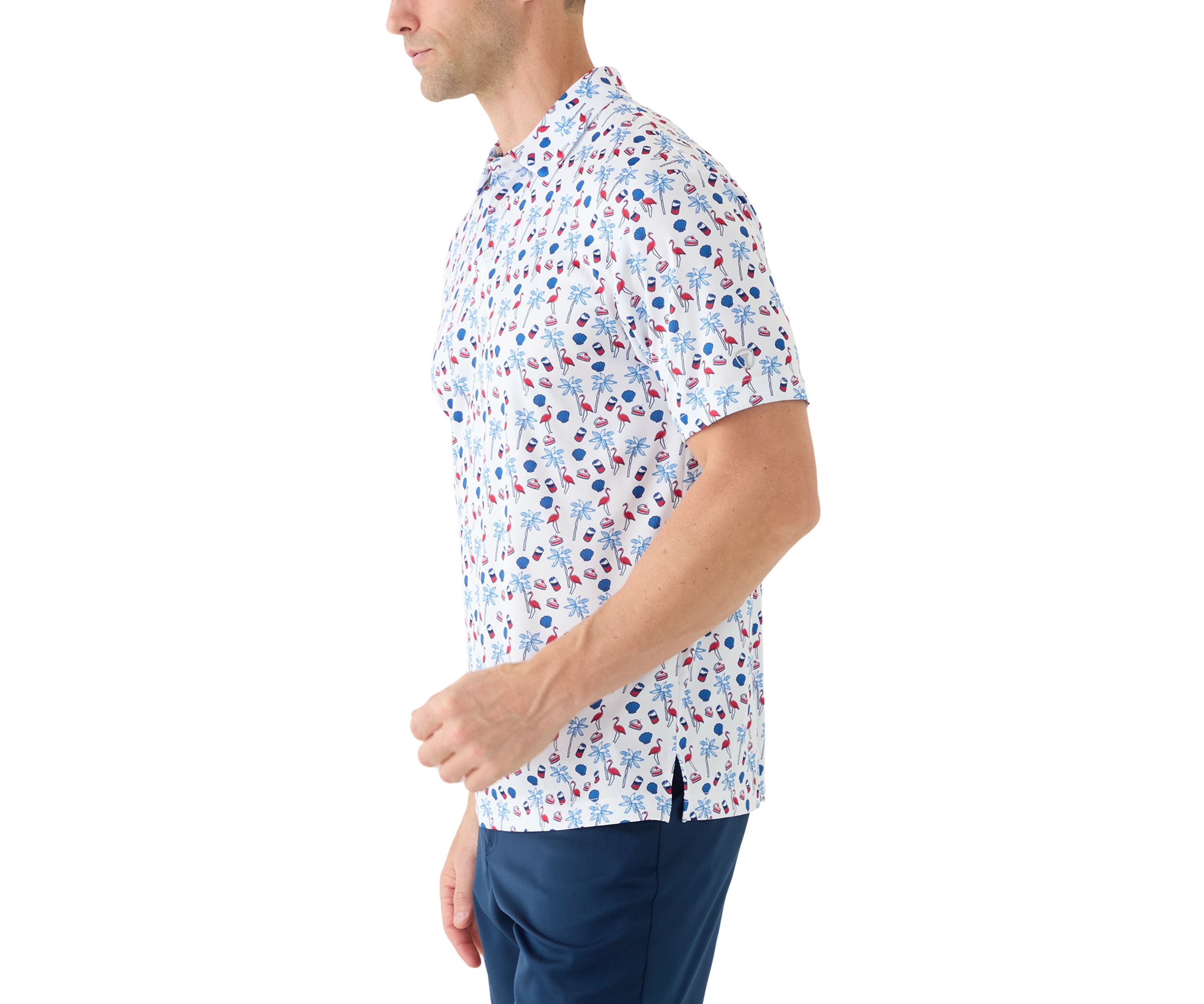 Mens Americana Summer Printed Polo Shirt