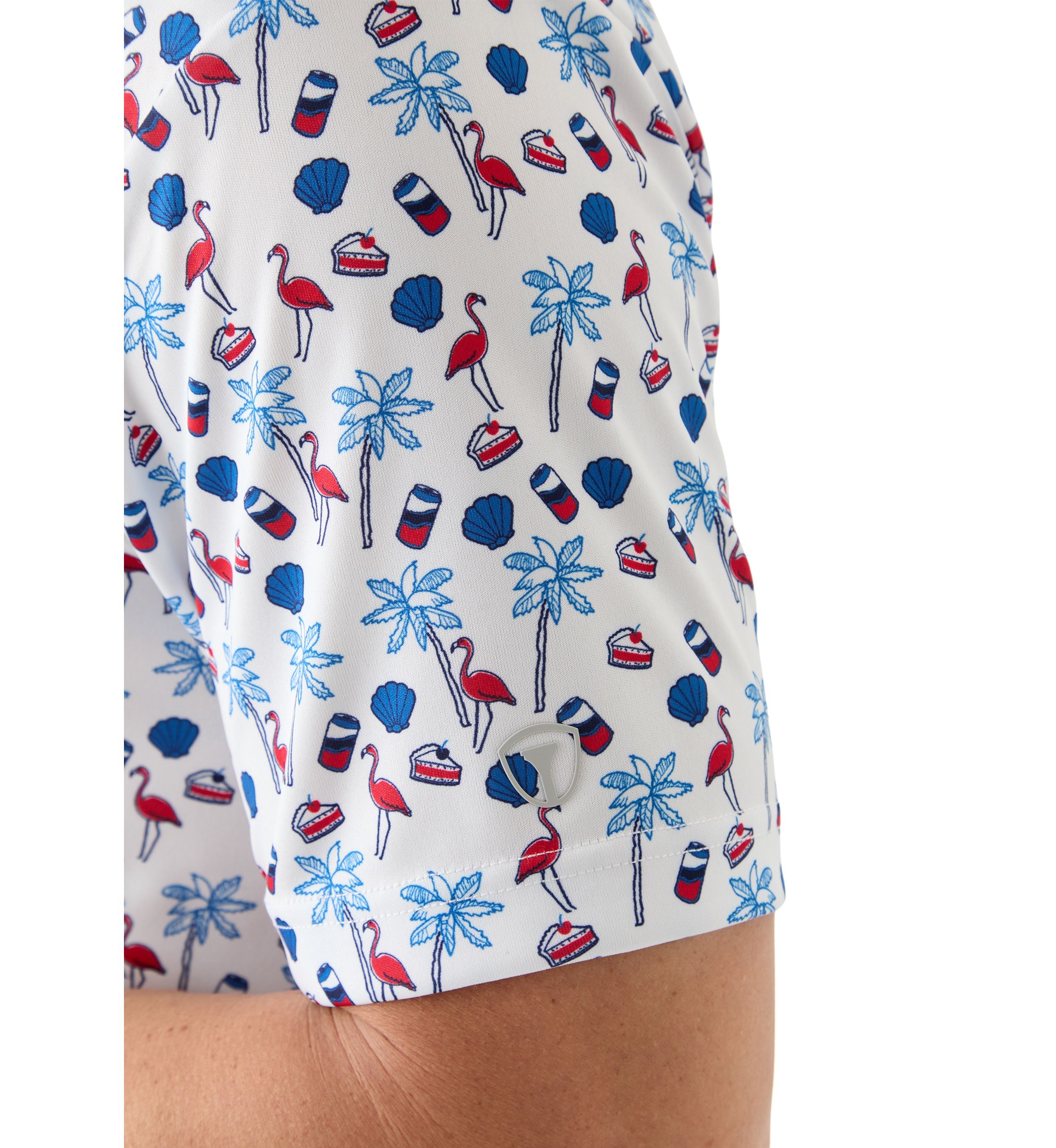 Mens Americana Summer Printed Polo Shirt