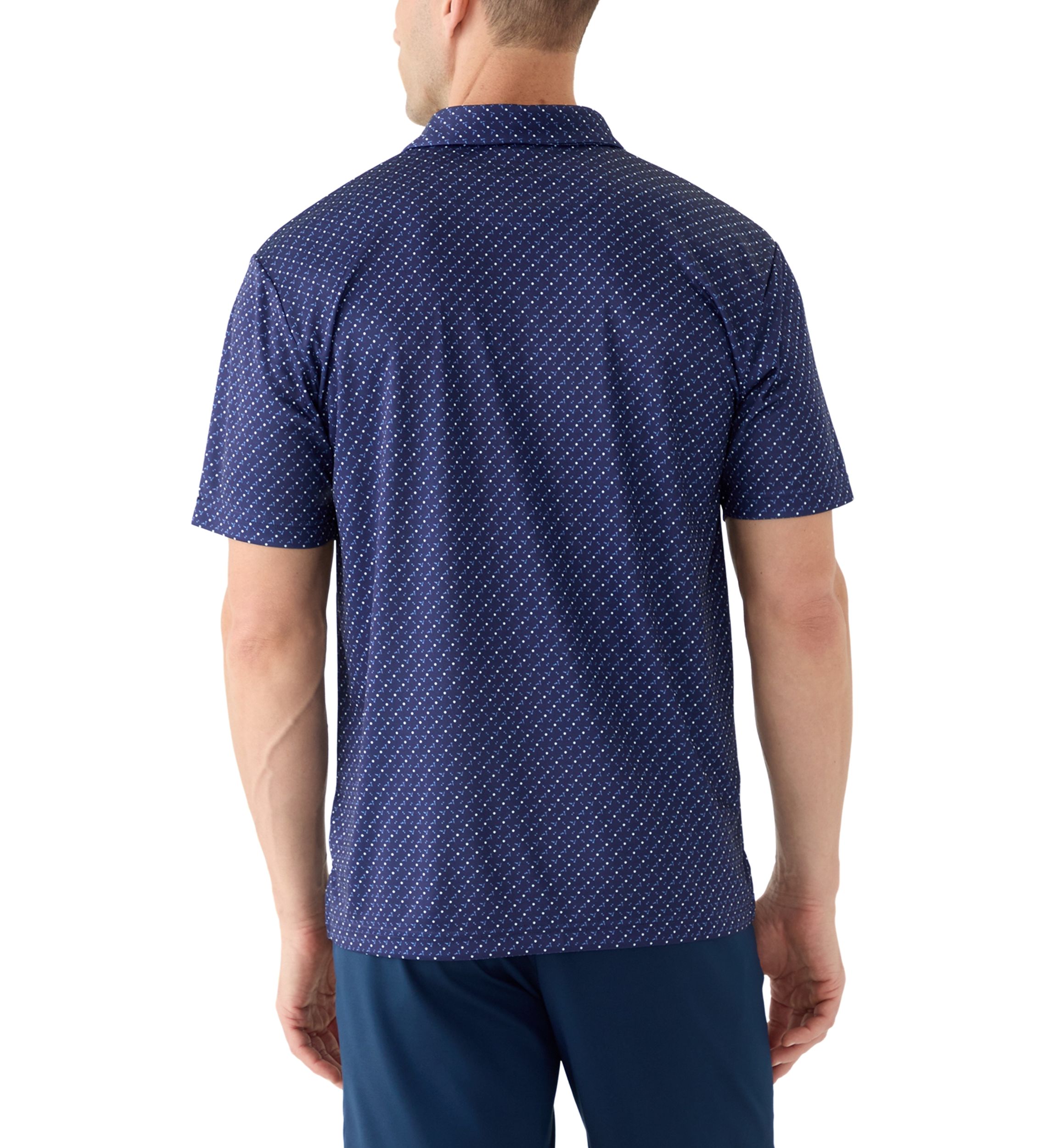 Mens Micro Golf Printed Conversational Polo Shirt