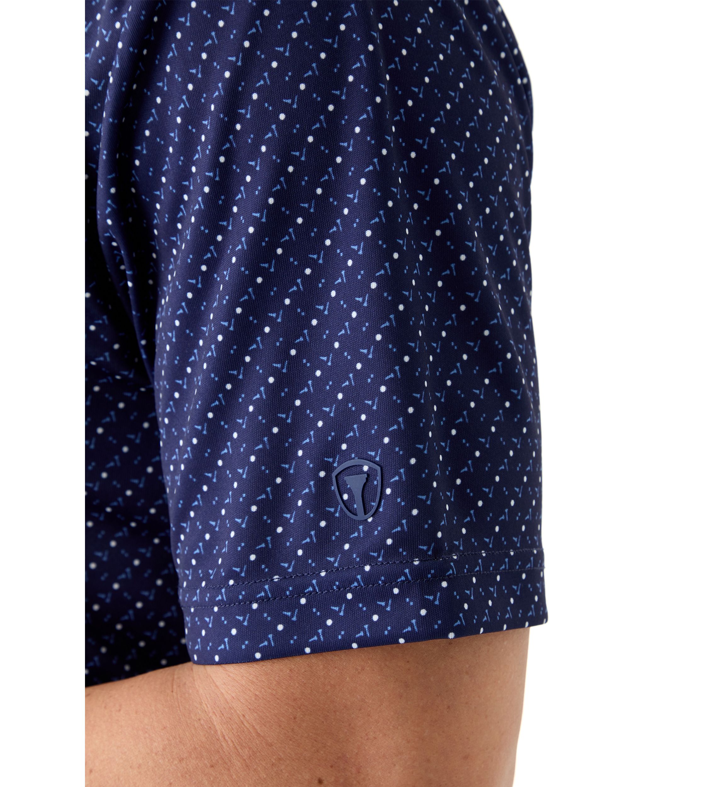 Mens Micro Golf Printed Conversational Polo Shirt