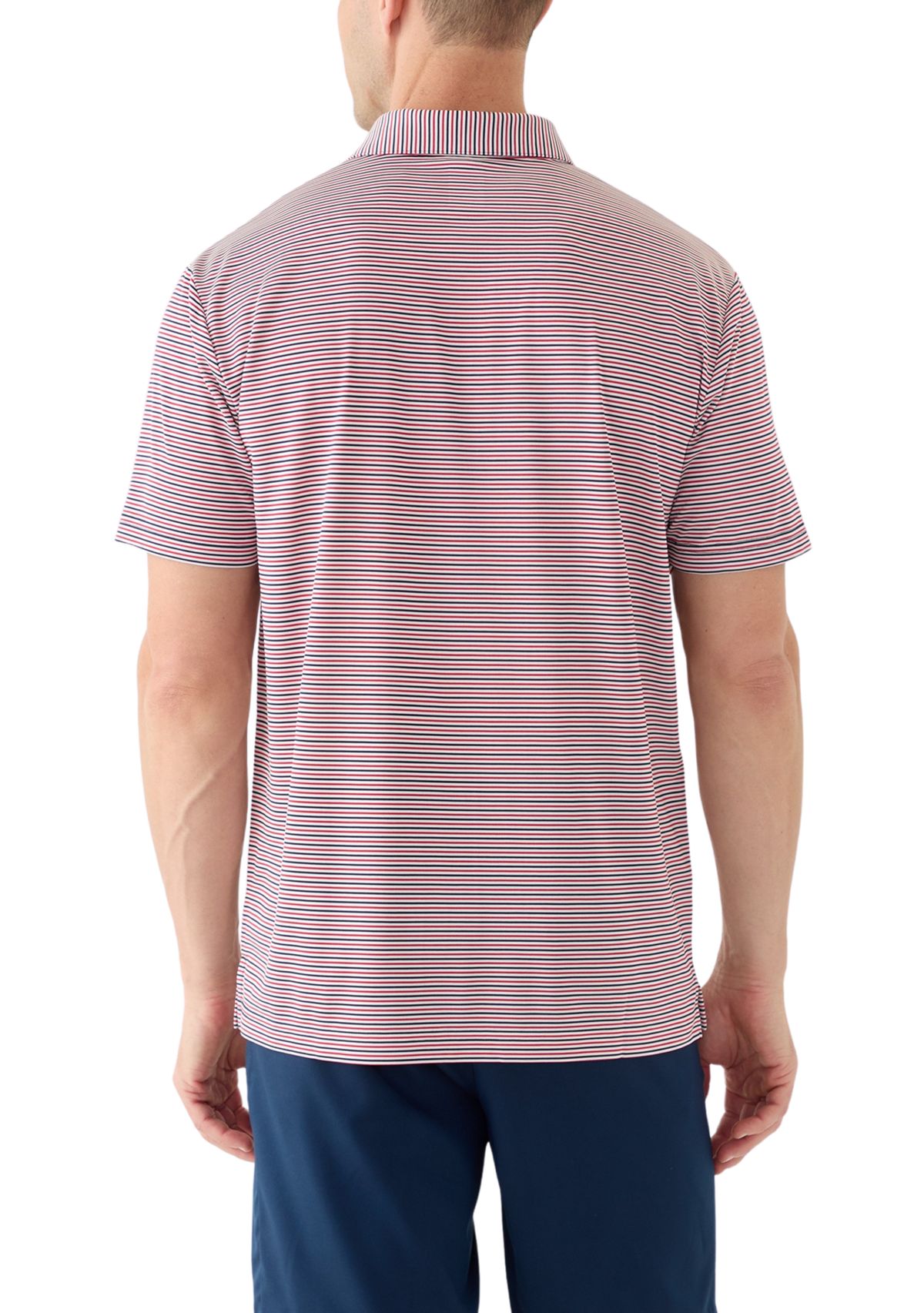 Mens Americana Stripe Polo Shirt