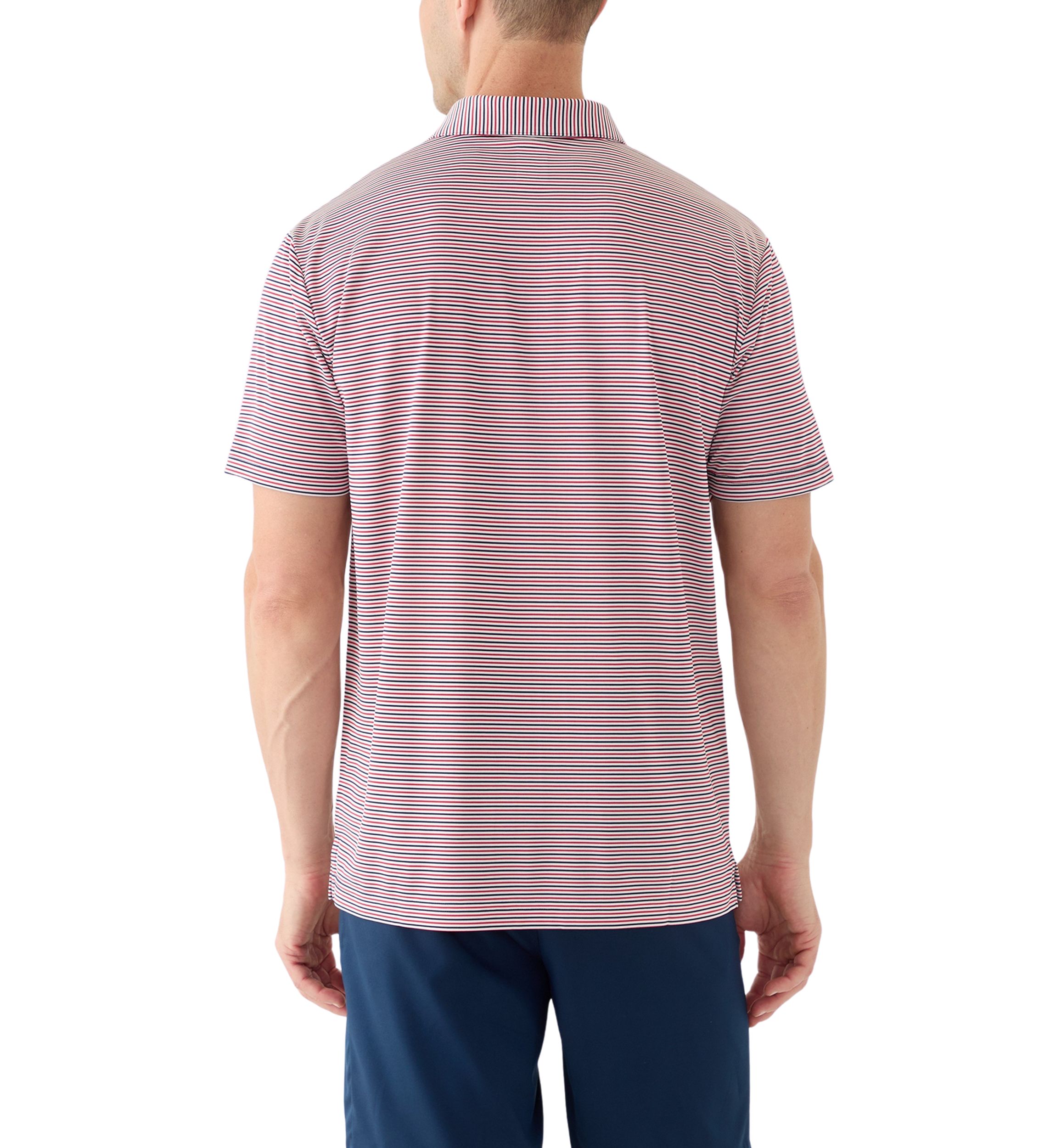 Mens Americana Stripe Polo Shirt