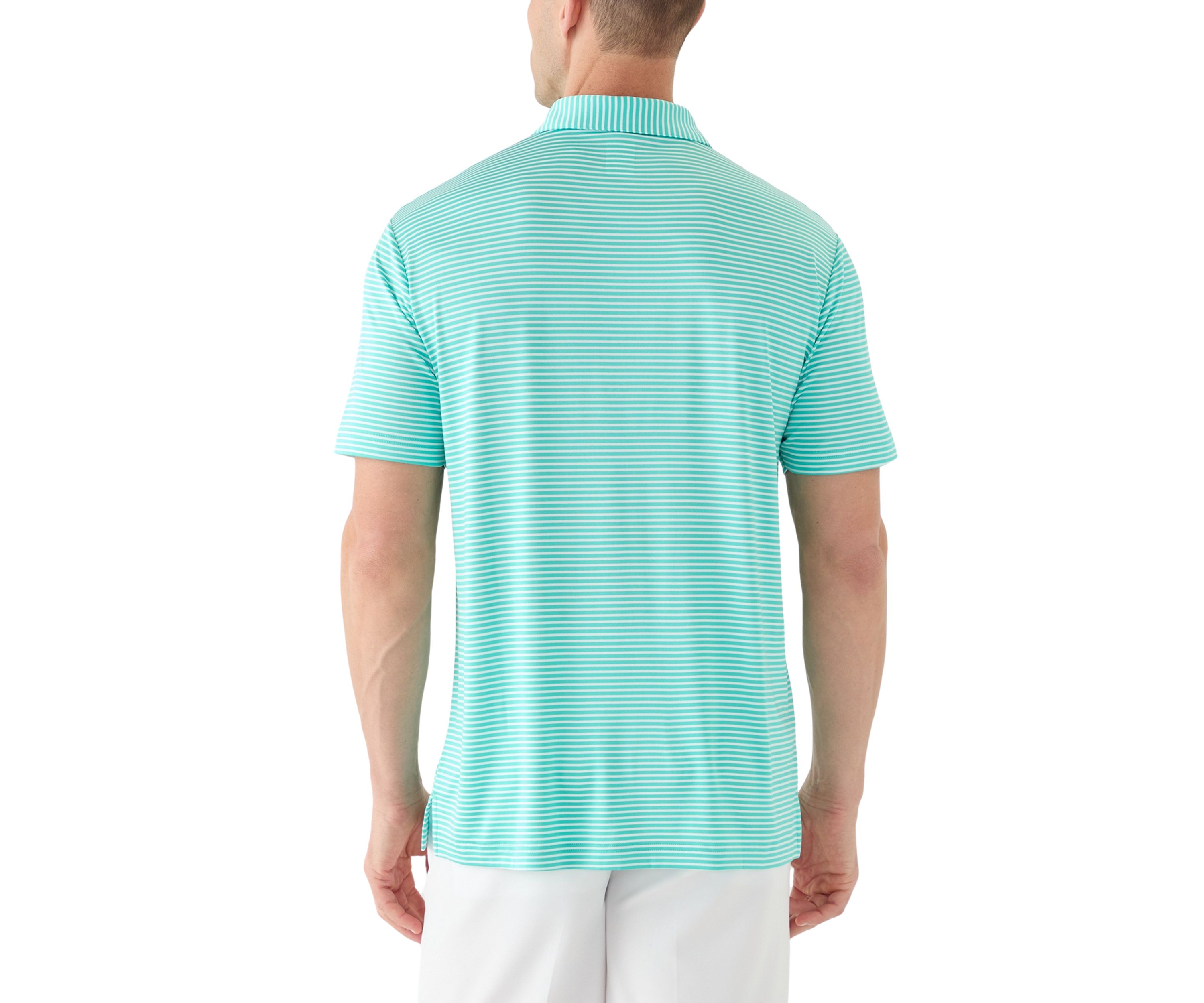 Mens Fashion Feeder Stripe Polo Shirt
