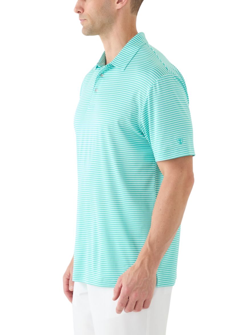Mens Fashion Feeder Stripe Polo Shirt