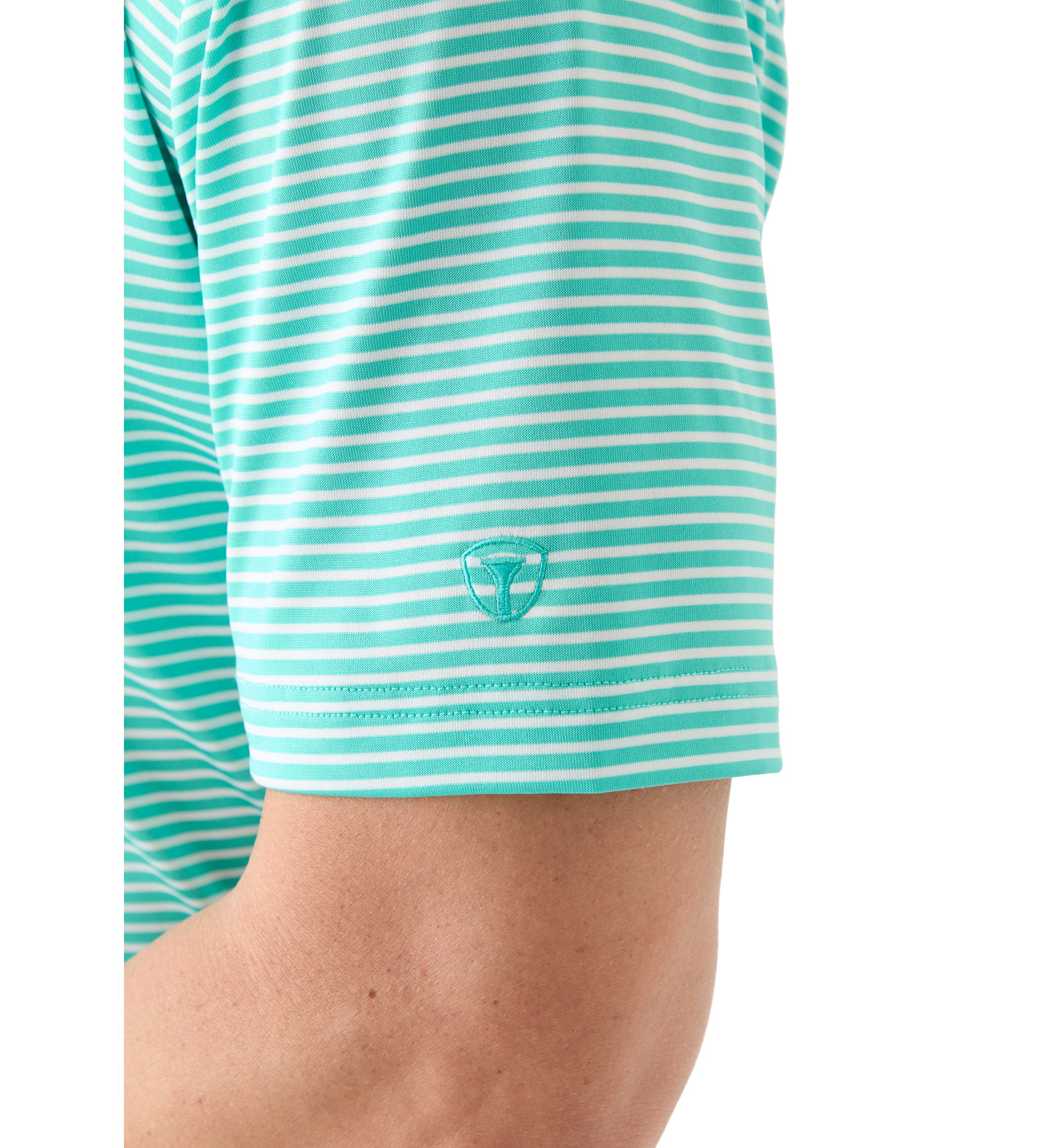 Mens Fashion Feeder Stripe Polo Shirt
