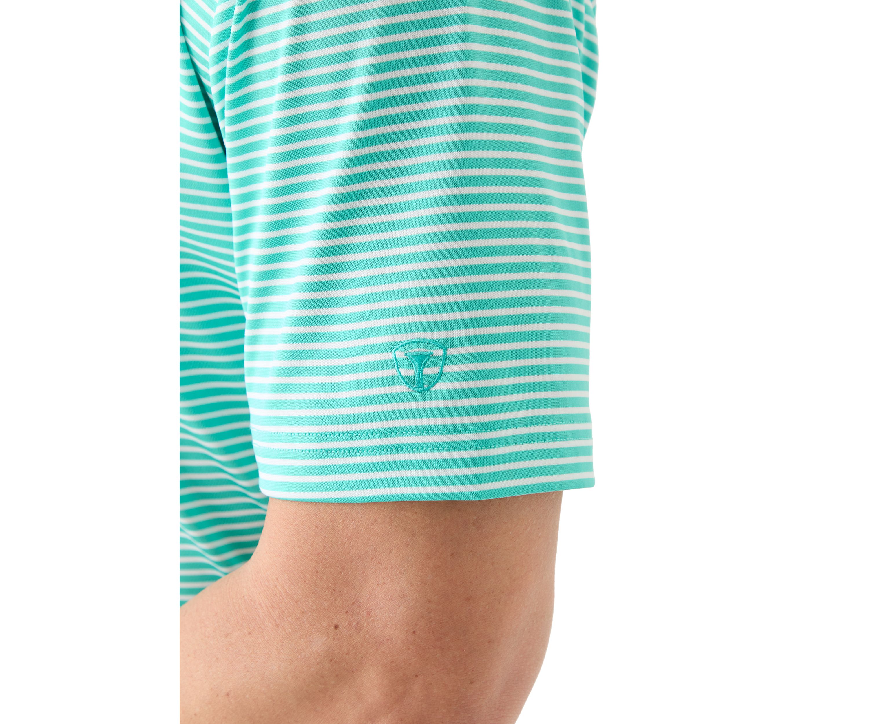 Mens Fashion Feeder Stripe Polo Shirt