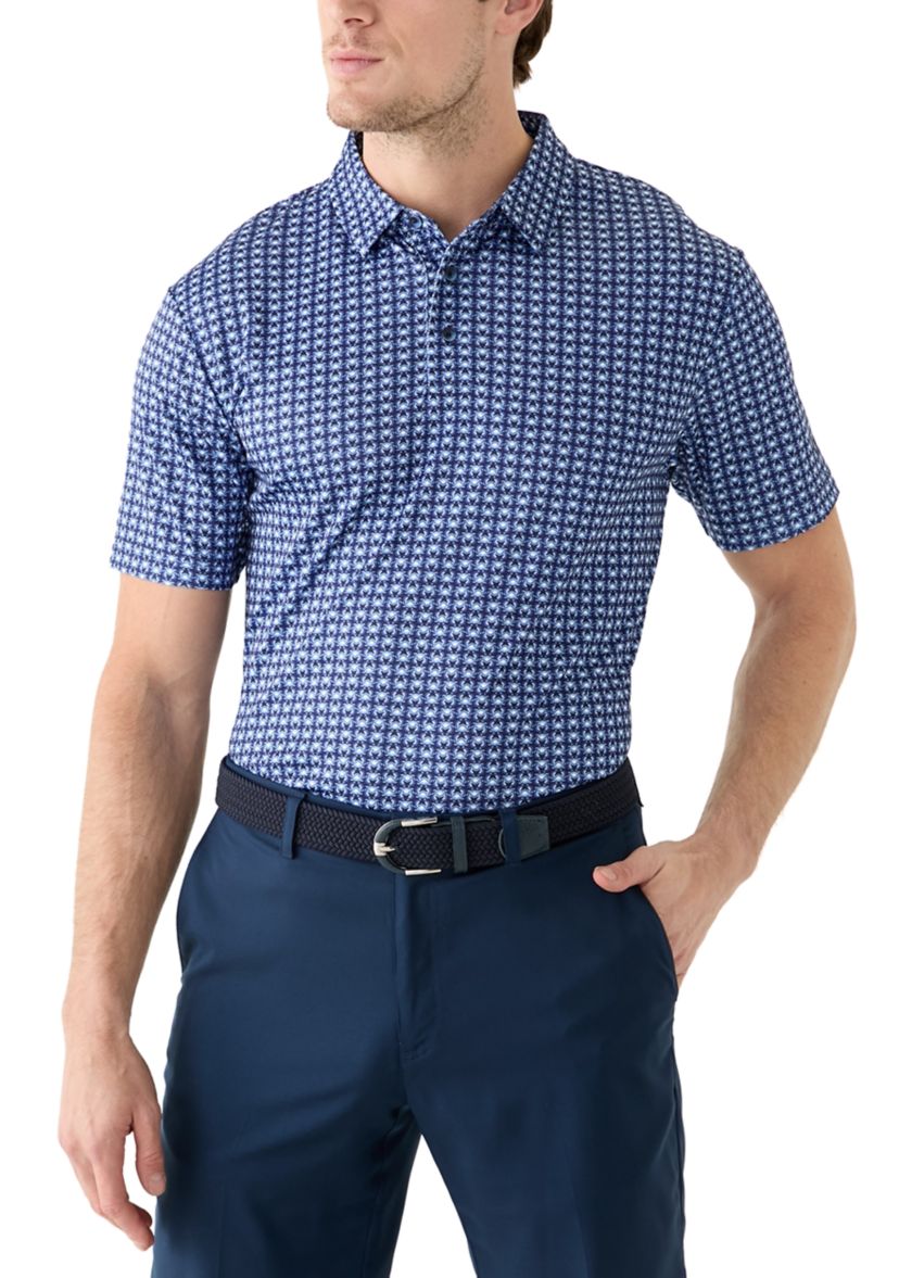 Mens Short Sleeve Regimental Crab Polo Shirt