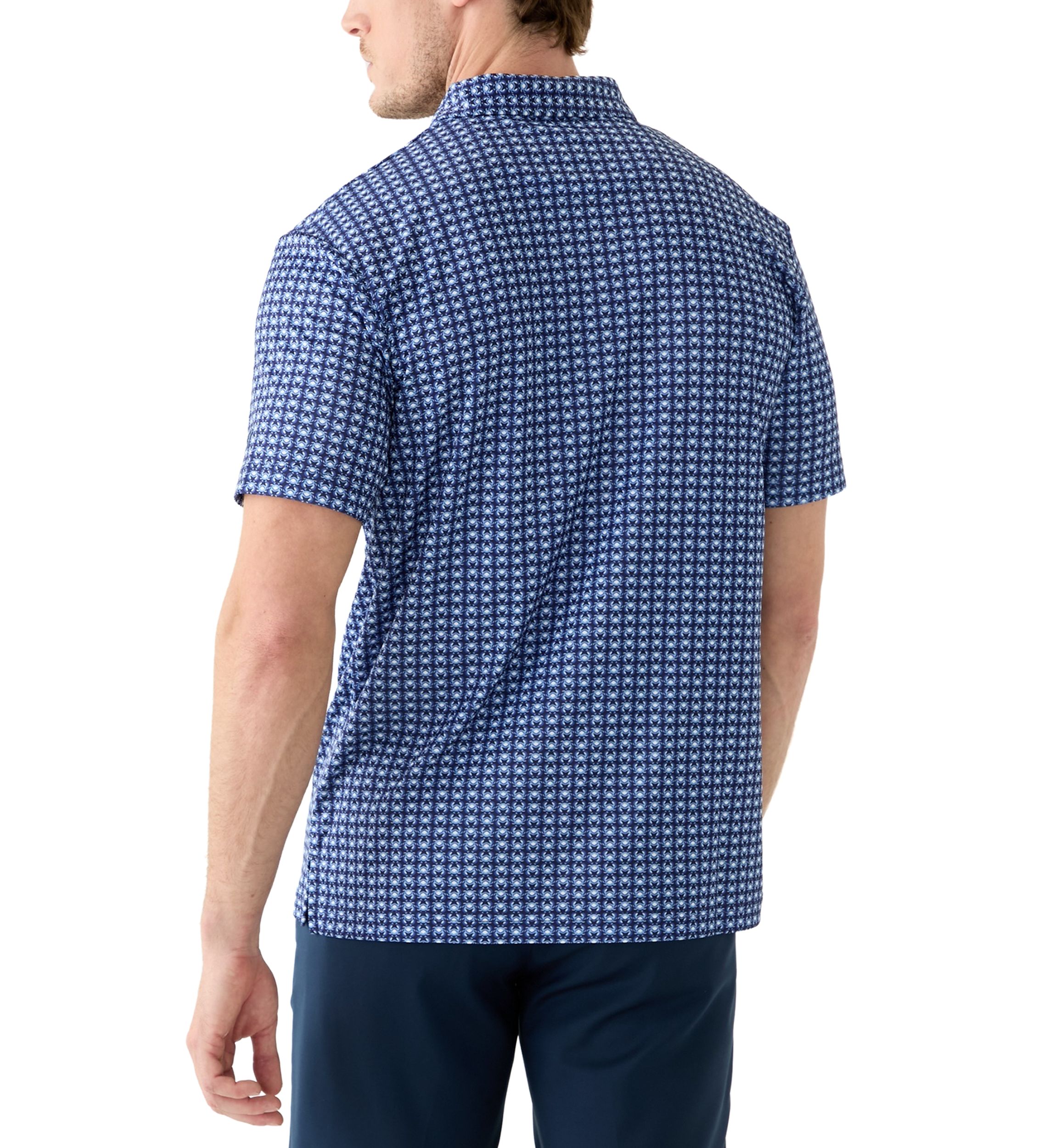 Mens Short Sleeve Regimental Crab Polo Shirt