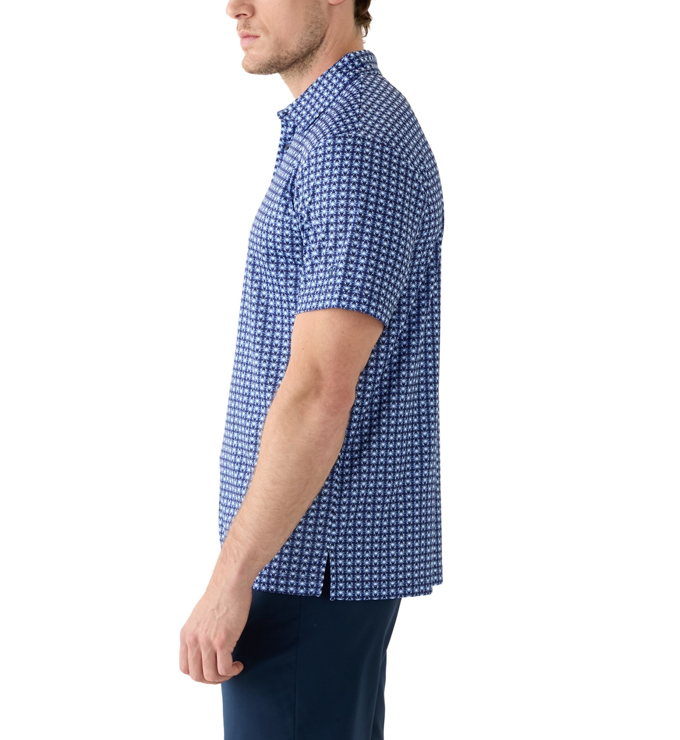 Mens Short Sleeve Regimental Crab Polo Shirt