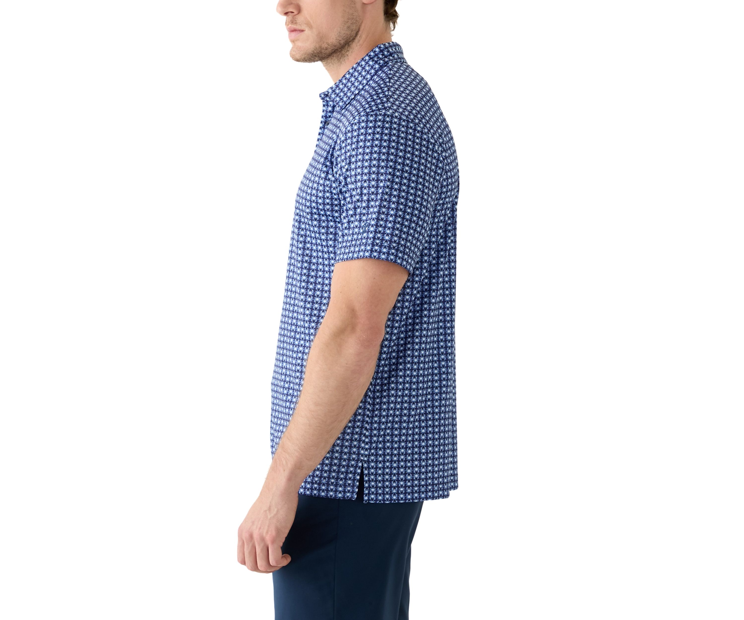 Mens Short Sleeve Regimental Crab Polo Shirt