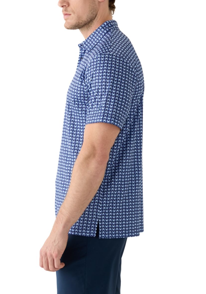 Mens Short Sleeve Regimental Crab Polo Shirt