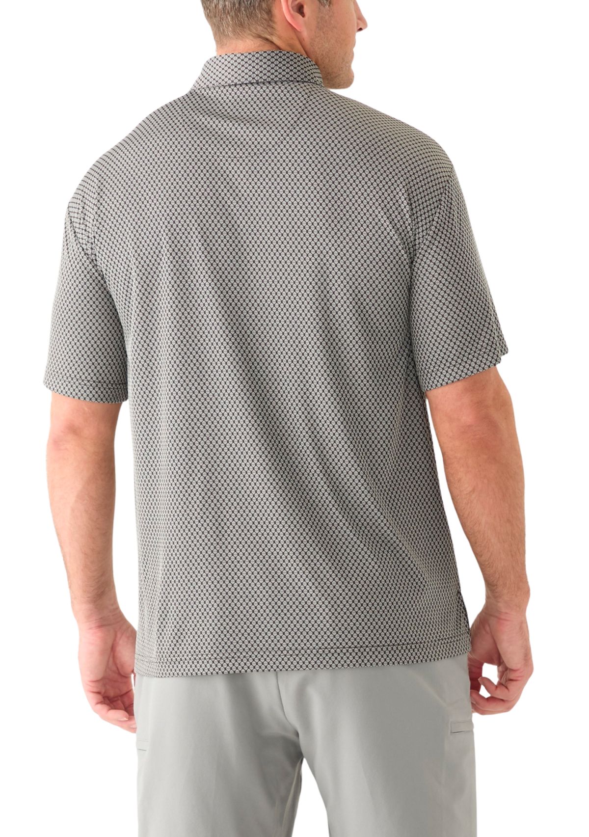 Big & Tall Short Sleeve Jacquard Polo Shirt