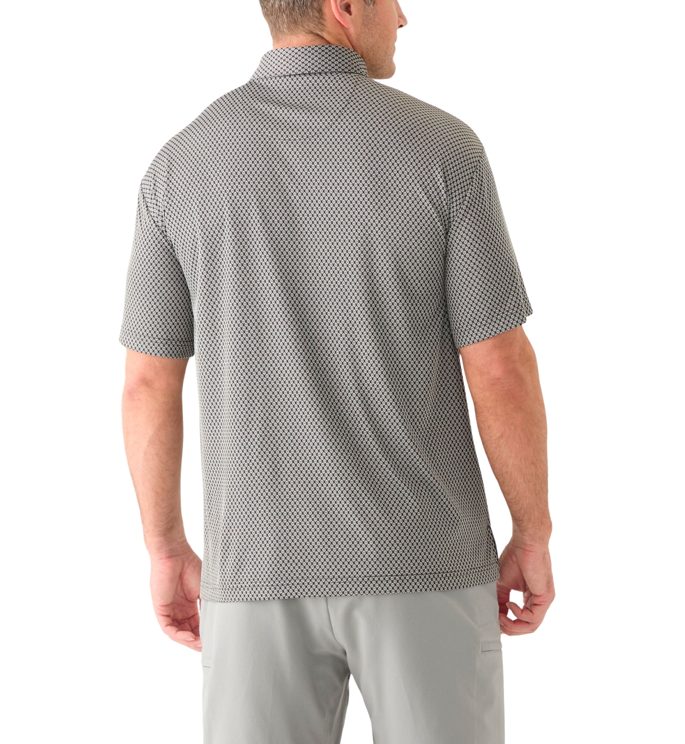 Big & Tall Short Sleeve Jacquard Polo Shirt